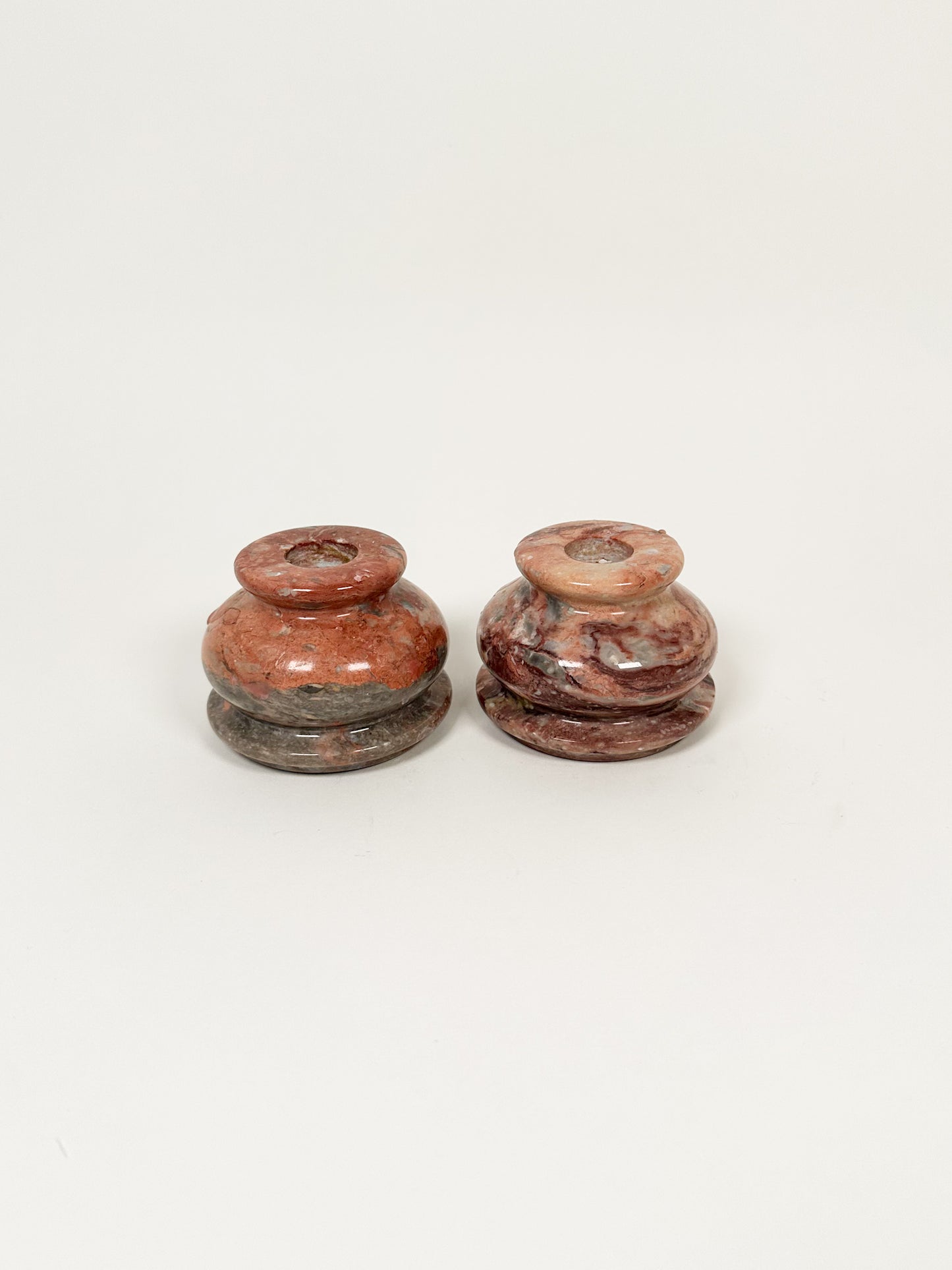 Pink Stone Candle Holders