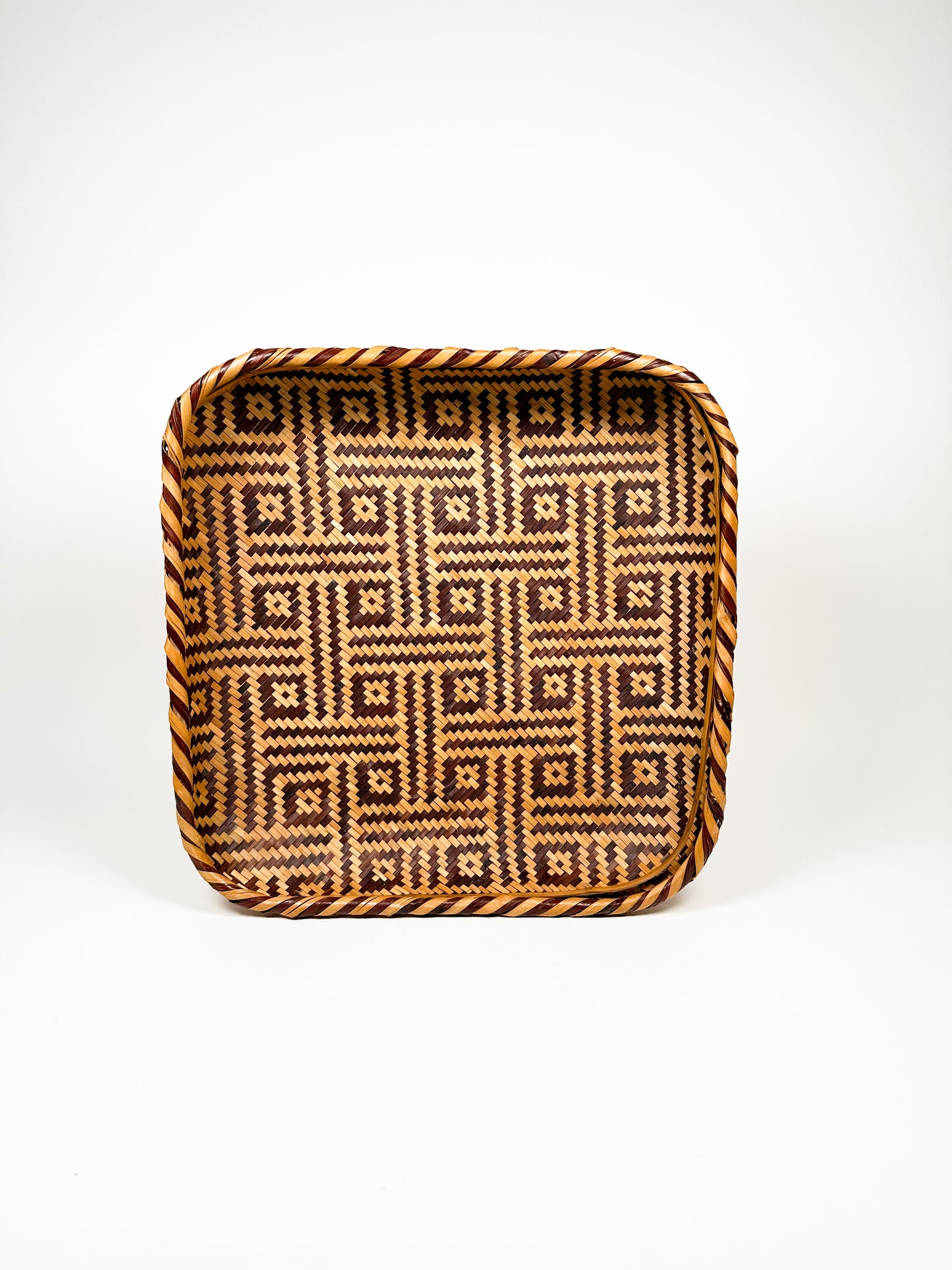 Burgundy Wicker Basket