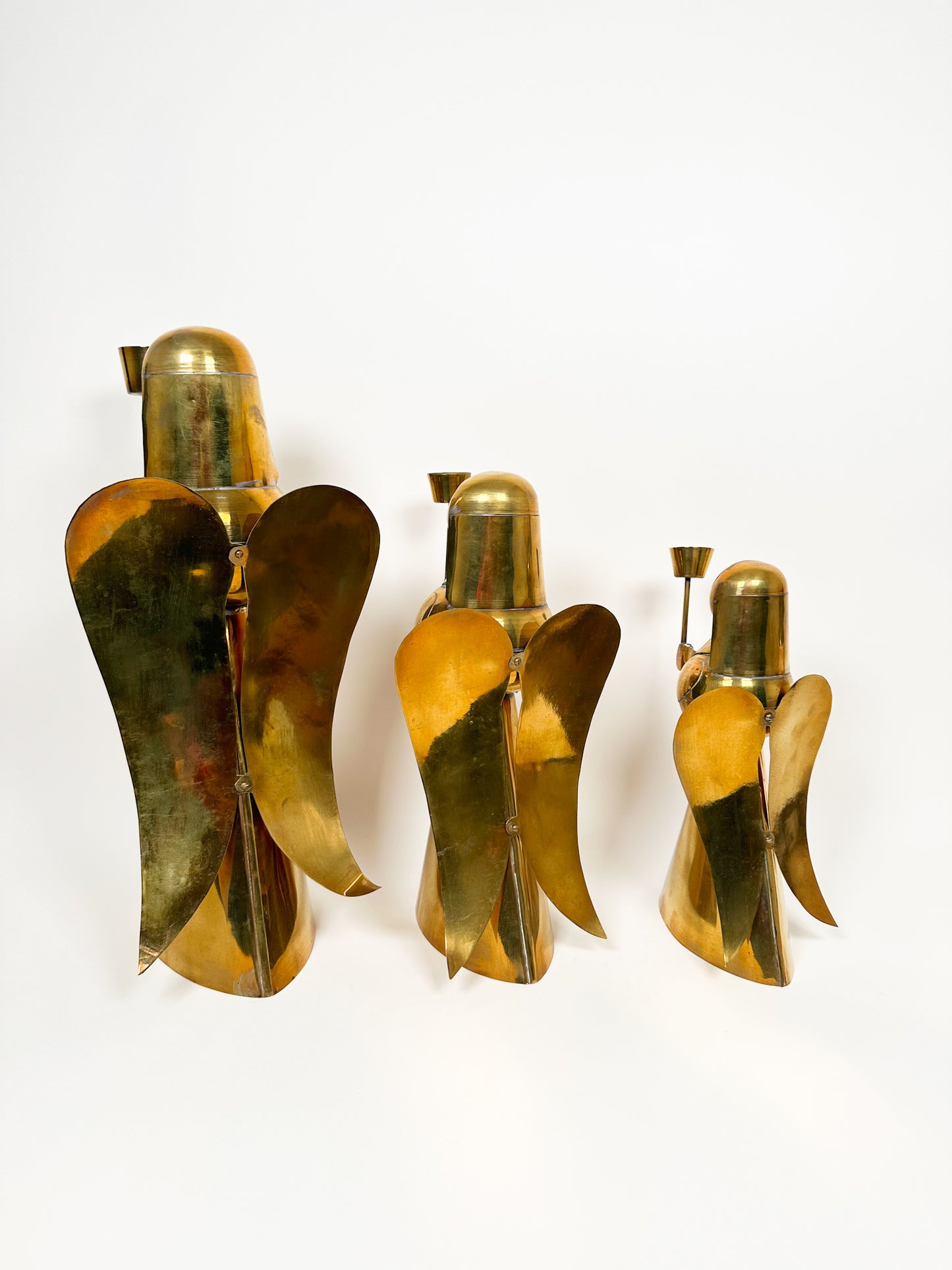 Large Brass Angel Set