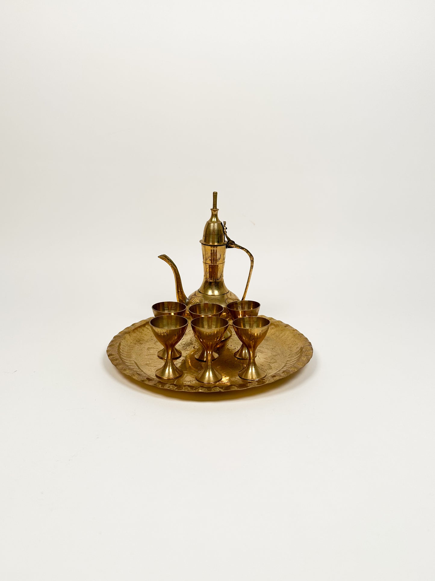 Petite Brass Pitcher & Glasses