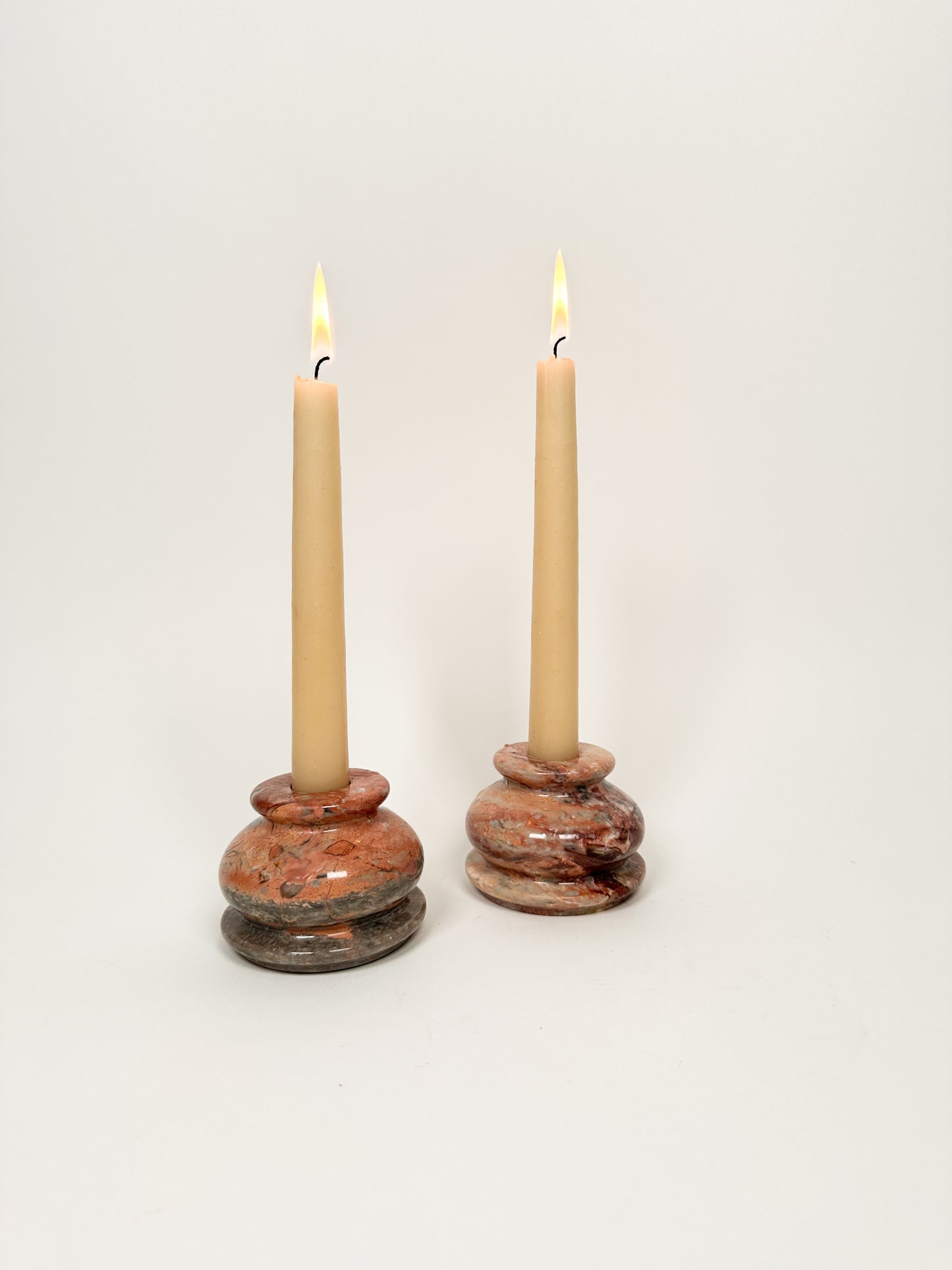 Pink Stone Candle Holders