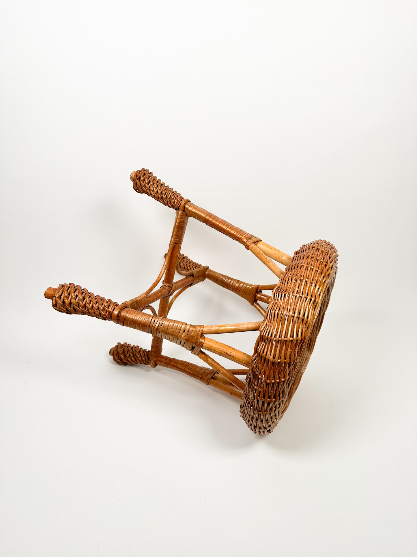 Vintage Rattan Stool
