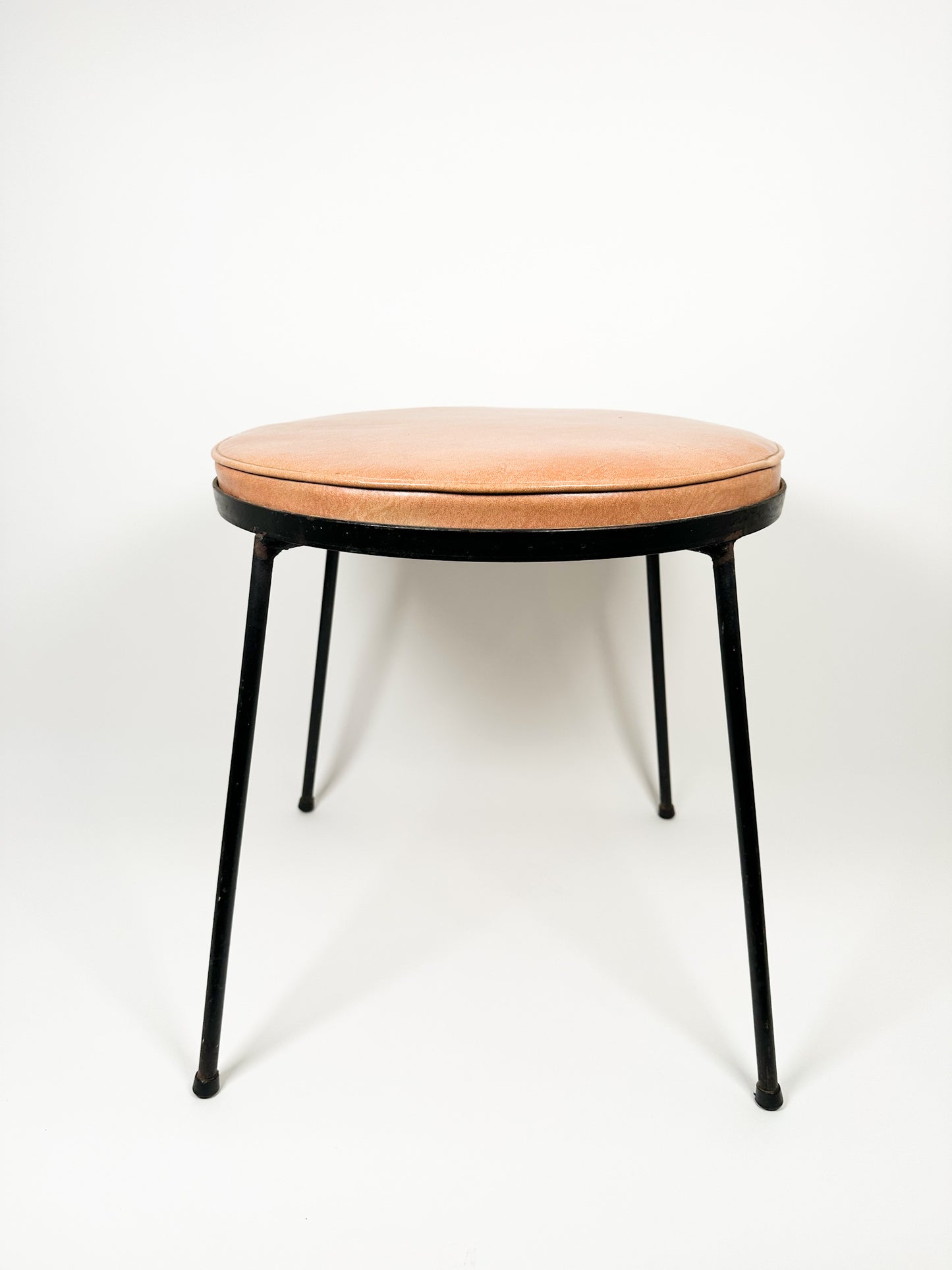 Vintage Round Metal Stool