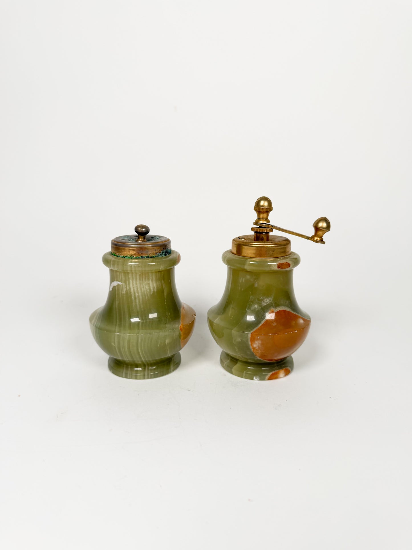 Vintage Onyx Salt & Pepper Set