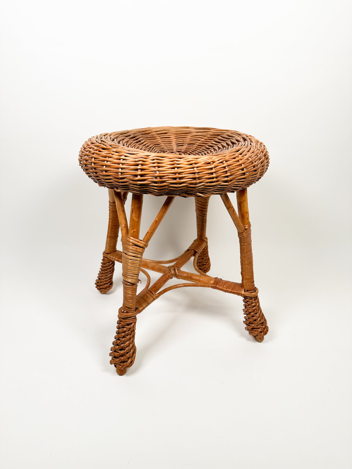 Vintage Rattan Stool