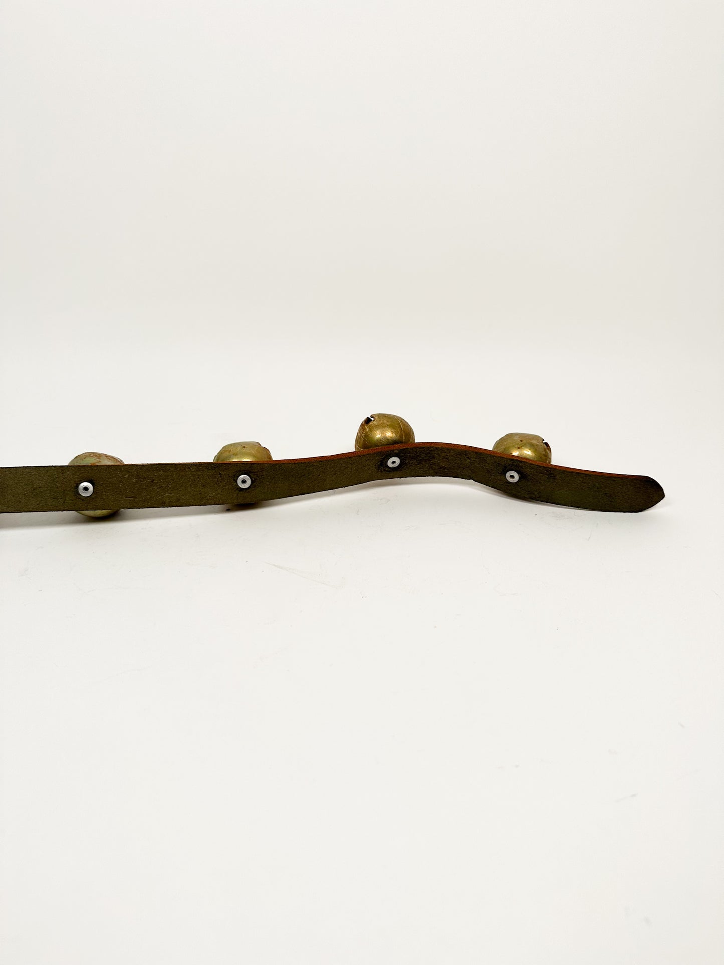 Vintage Brass & Leather Sleigh Bells