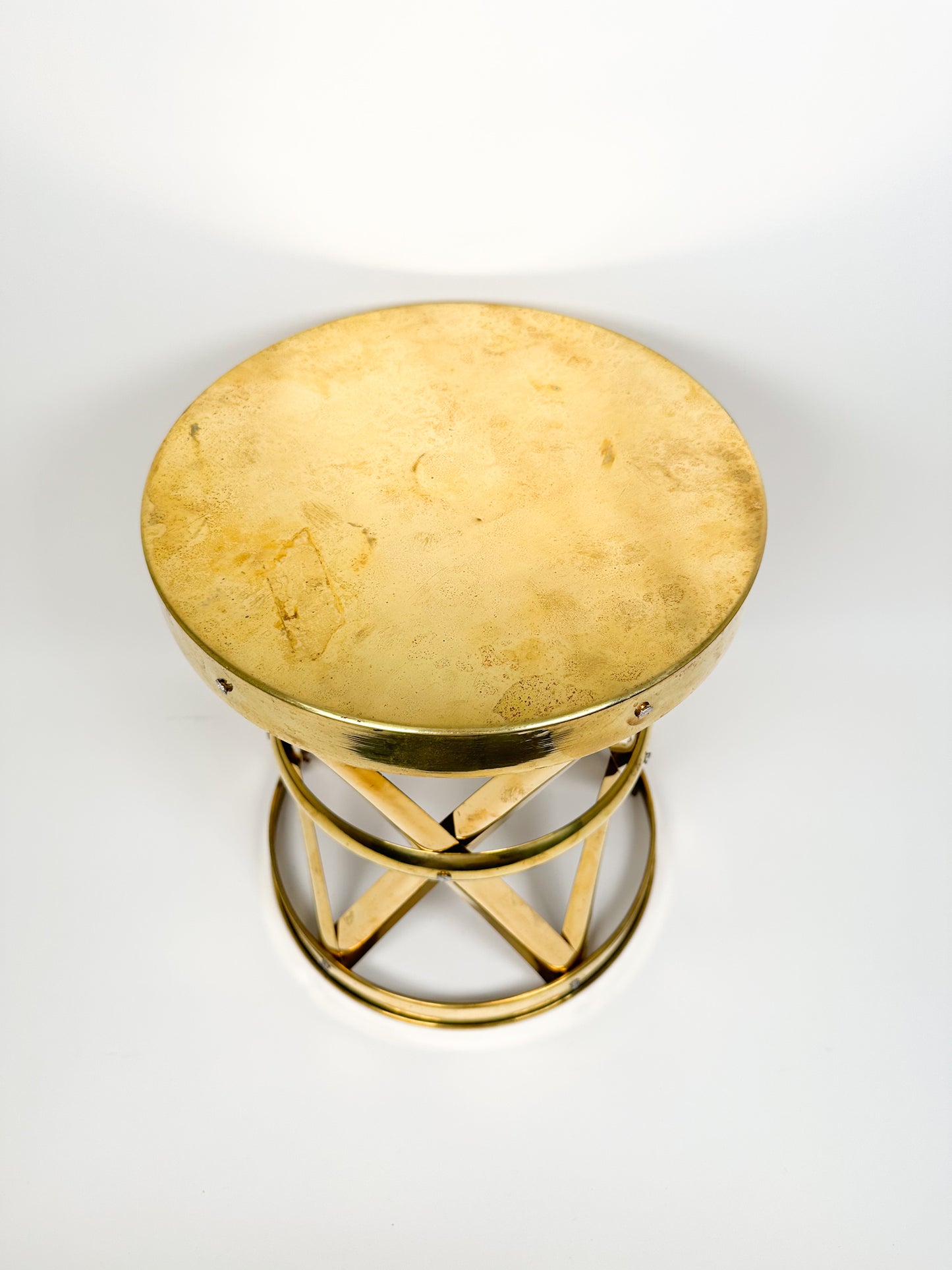 Vintage Brass Side Tables