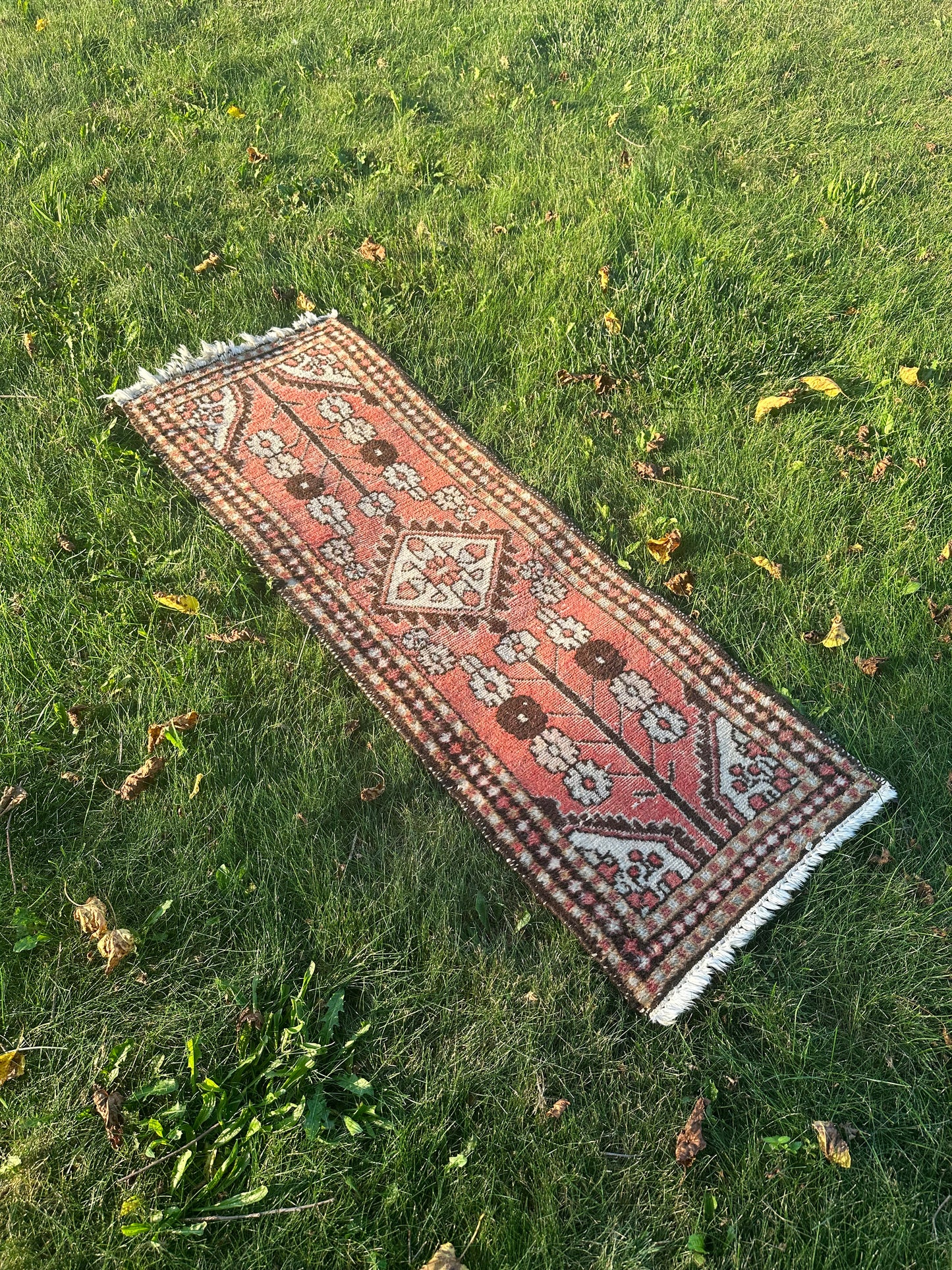 Vintage Woven Runner Rug - 5’ x 2.5’