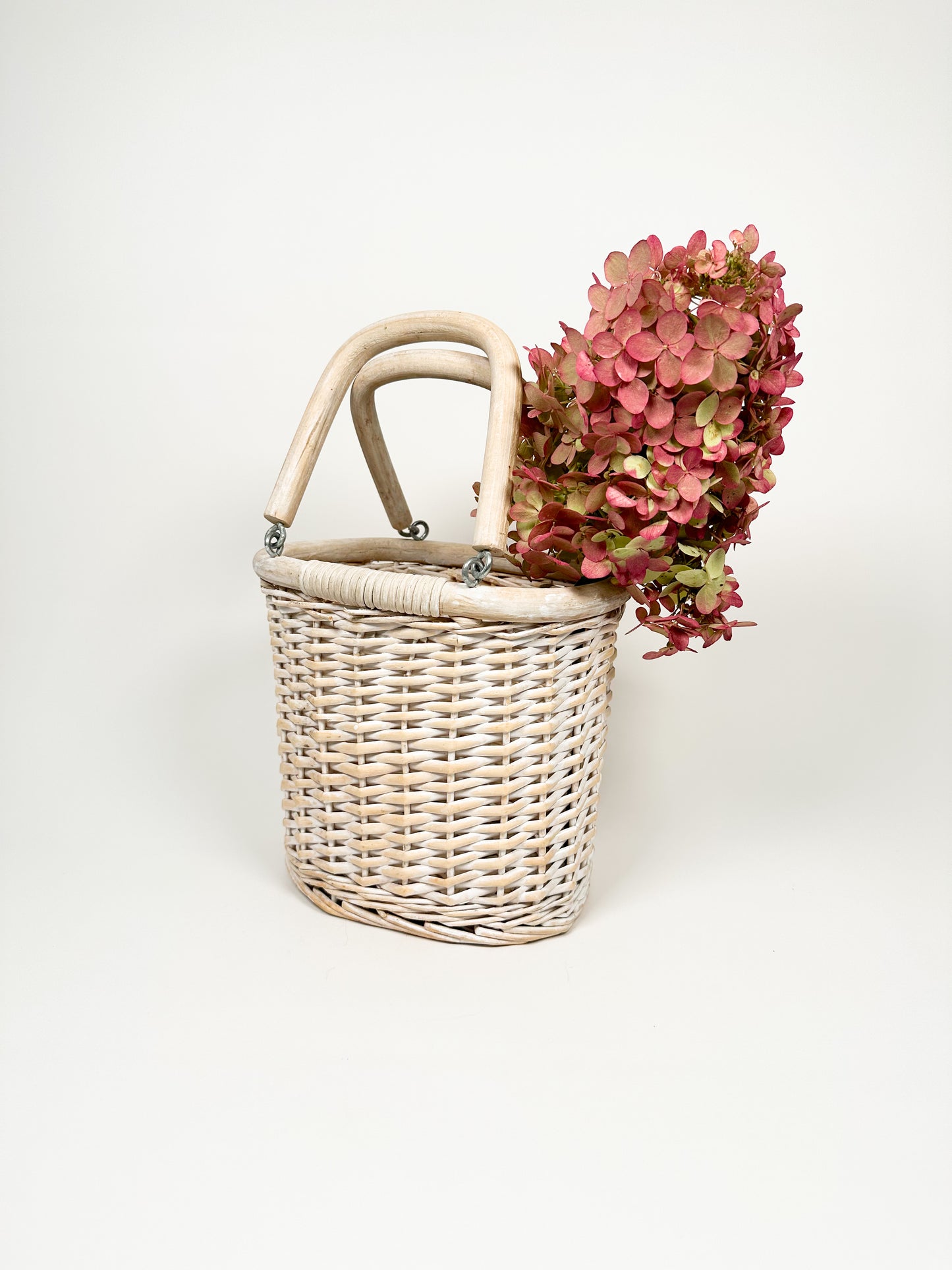 Vintage White Wicker Handbag