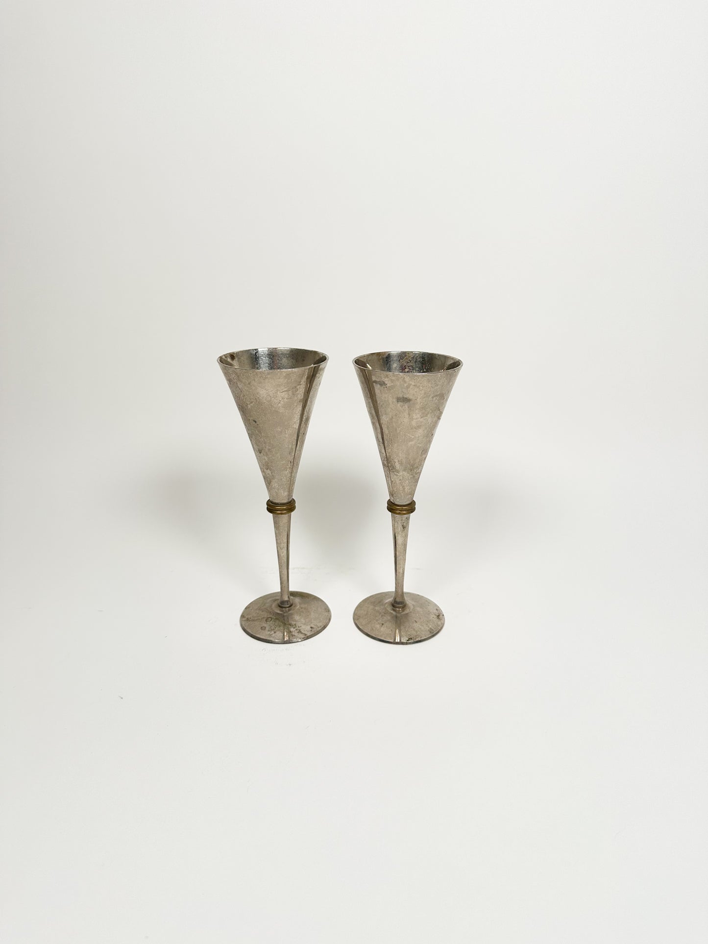 Vintage Metal Champagne Cups
