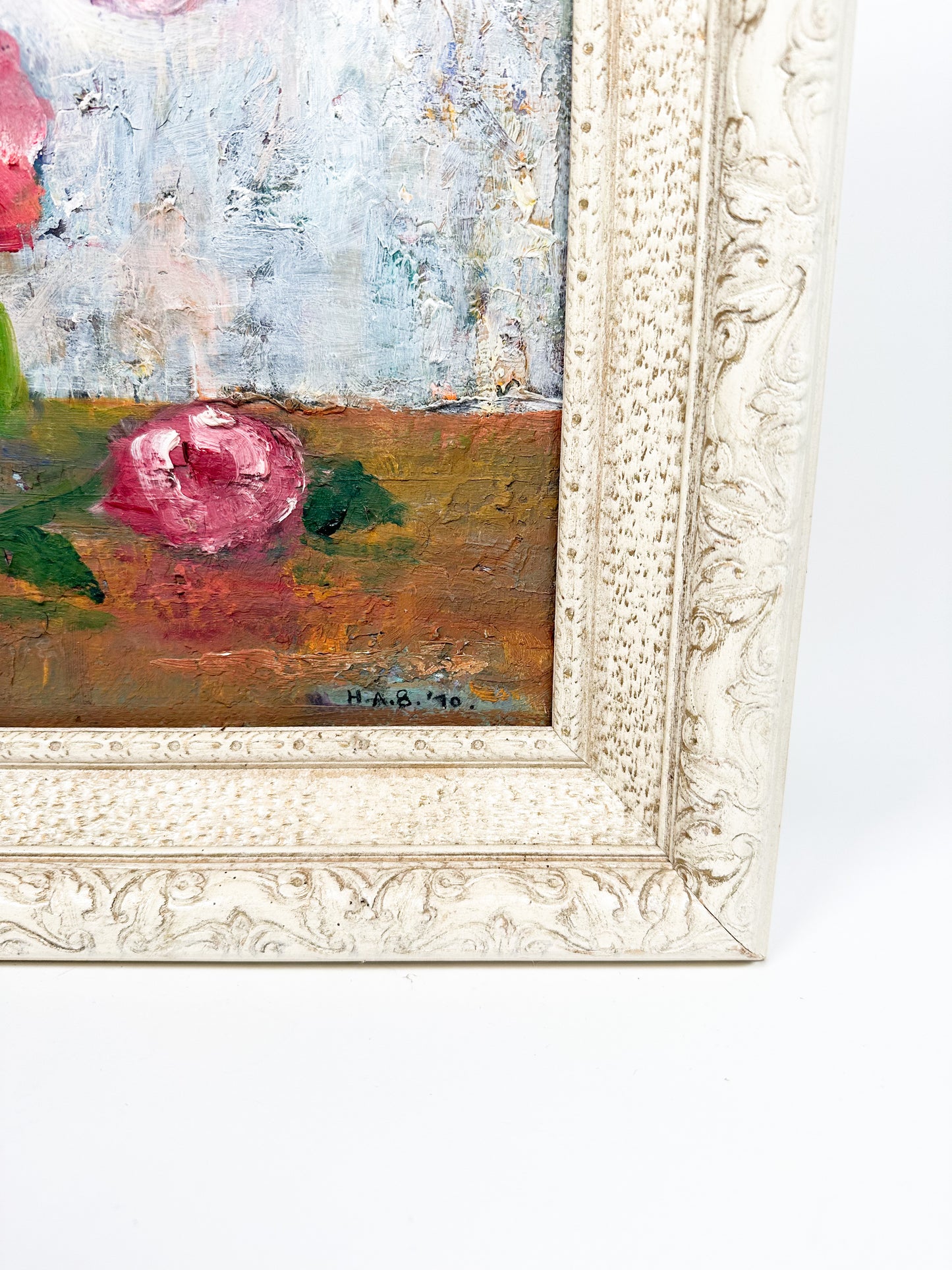 Original Flower Oil Painting - 1970