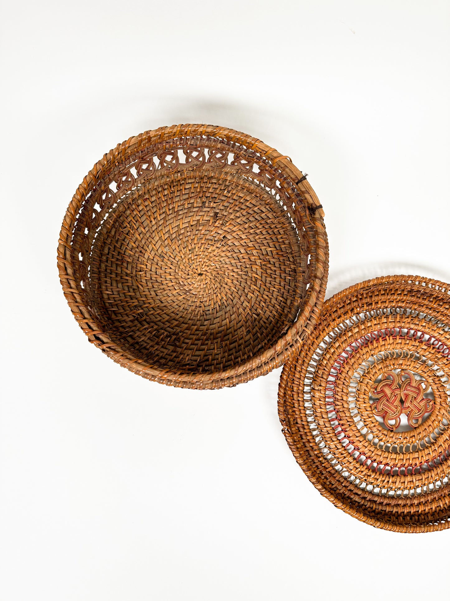 Vintage Lidded Basket