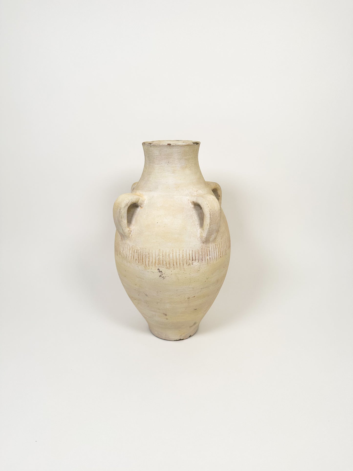 Large Cream Terracotta Vessel