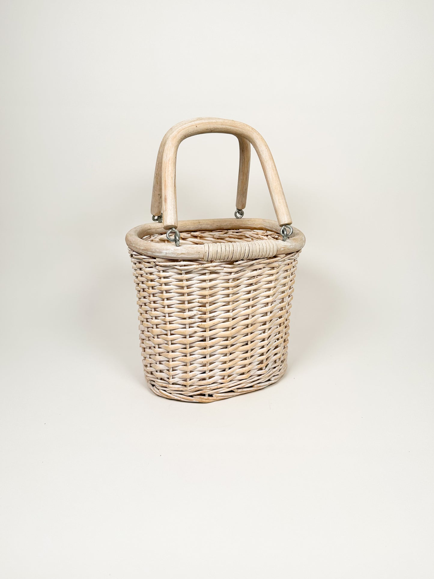 Vintage White Wicker Handbag