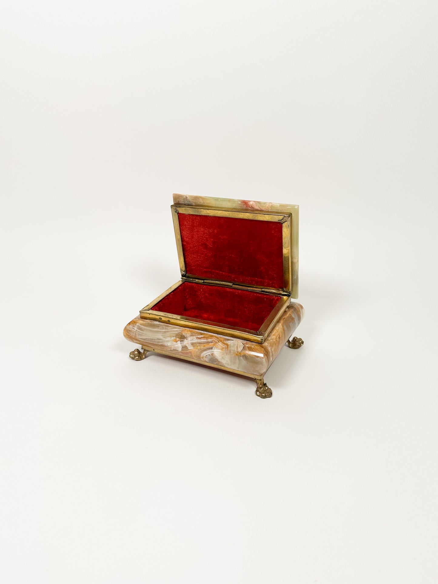 Vintage Petite Onyx Jewelry Box