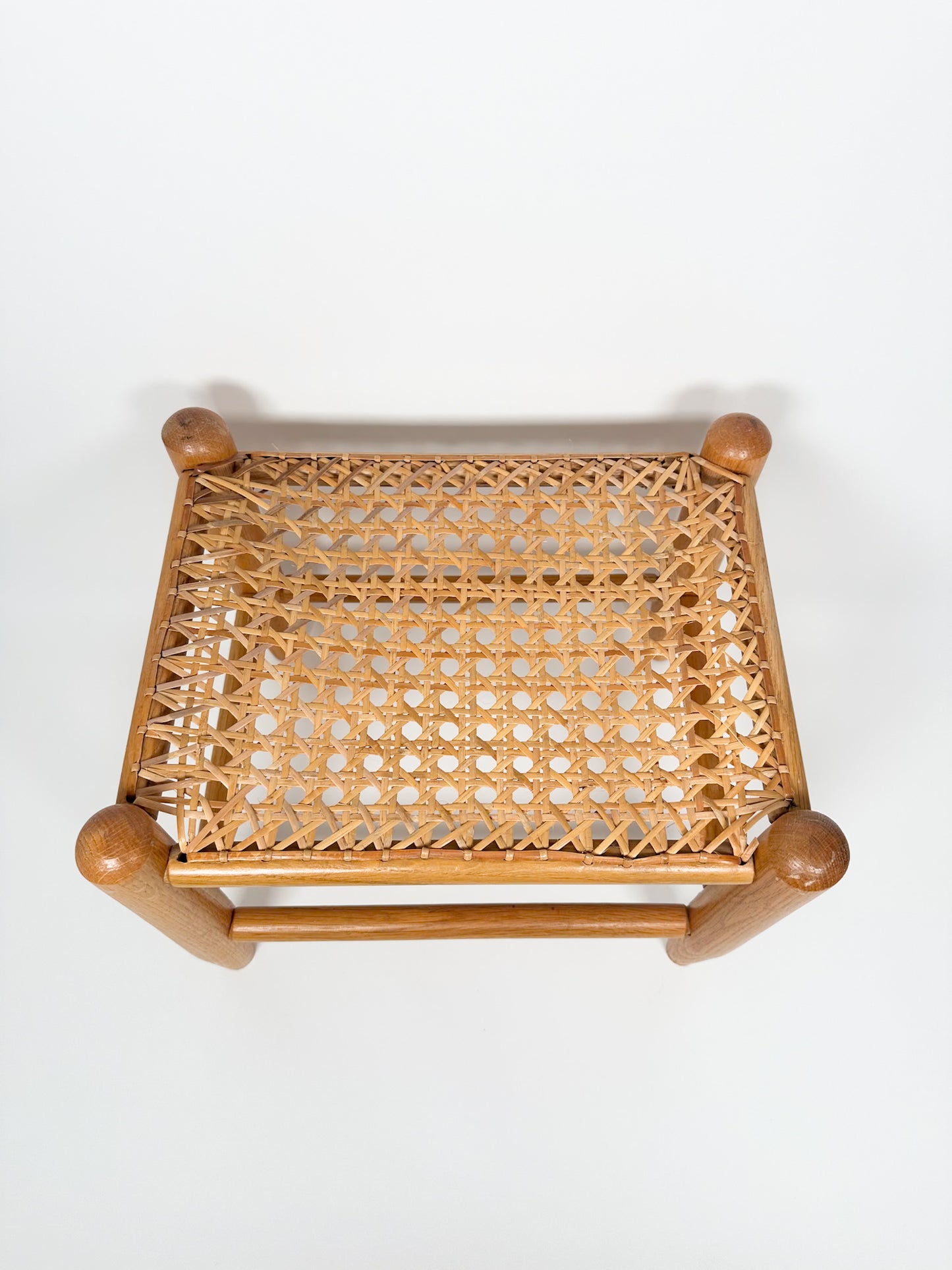 Petite Vintage Cane Stool