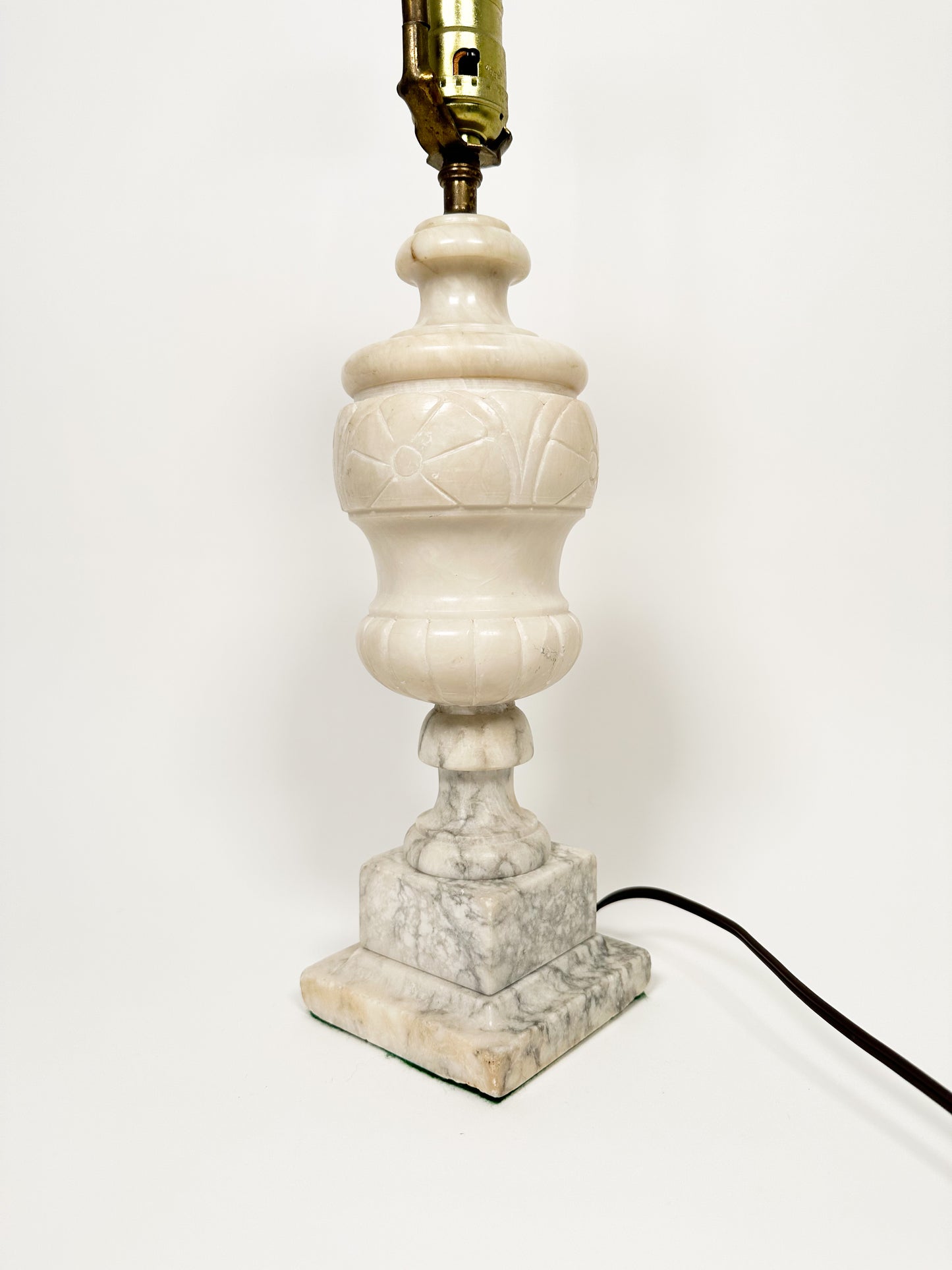 Vintage Marble Table Lamp with Shade