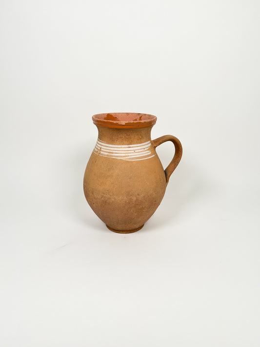Vintage Terracotta Handled Pitcher