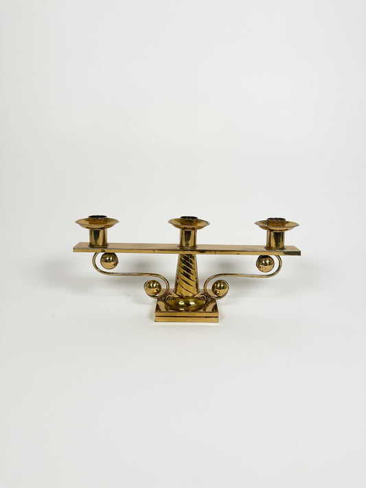 Vintage Brass Mexican Handmade Candelabra