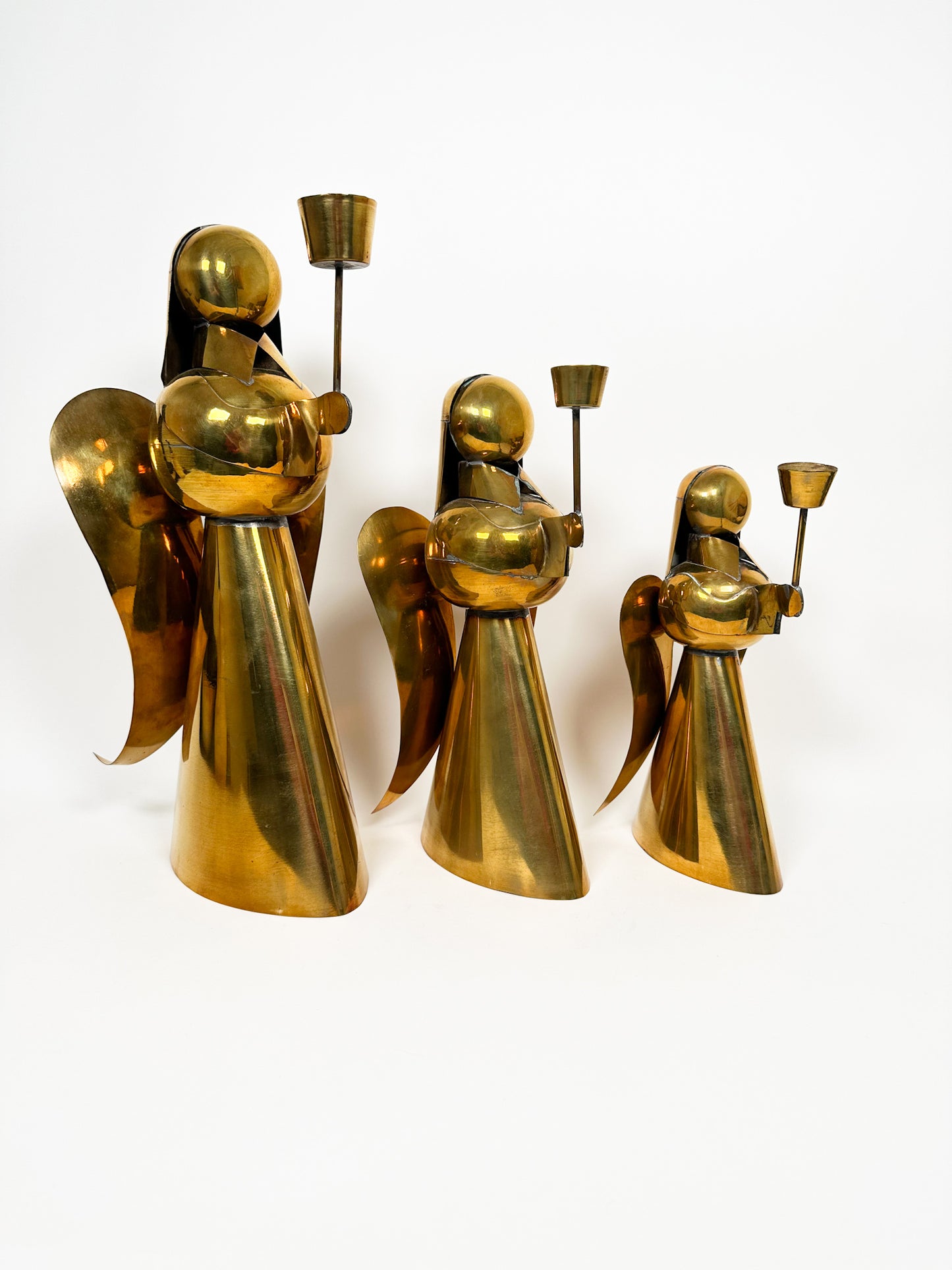 Large Brass Angel Set