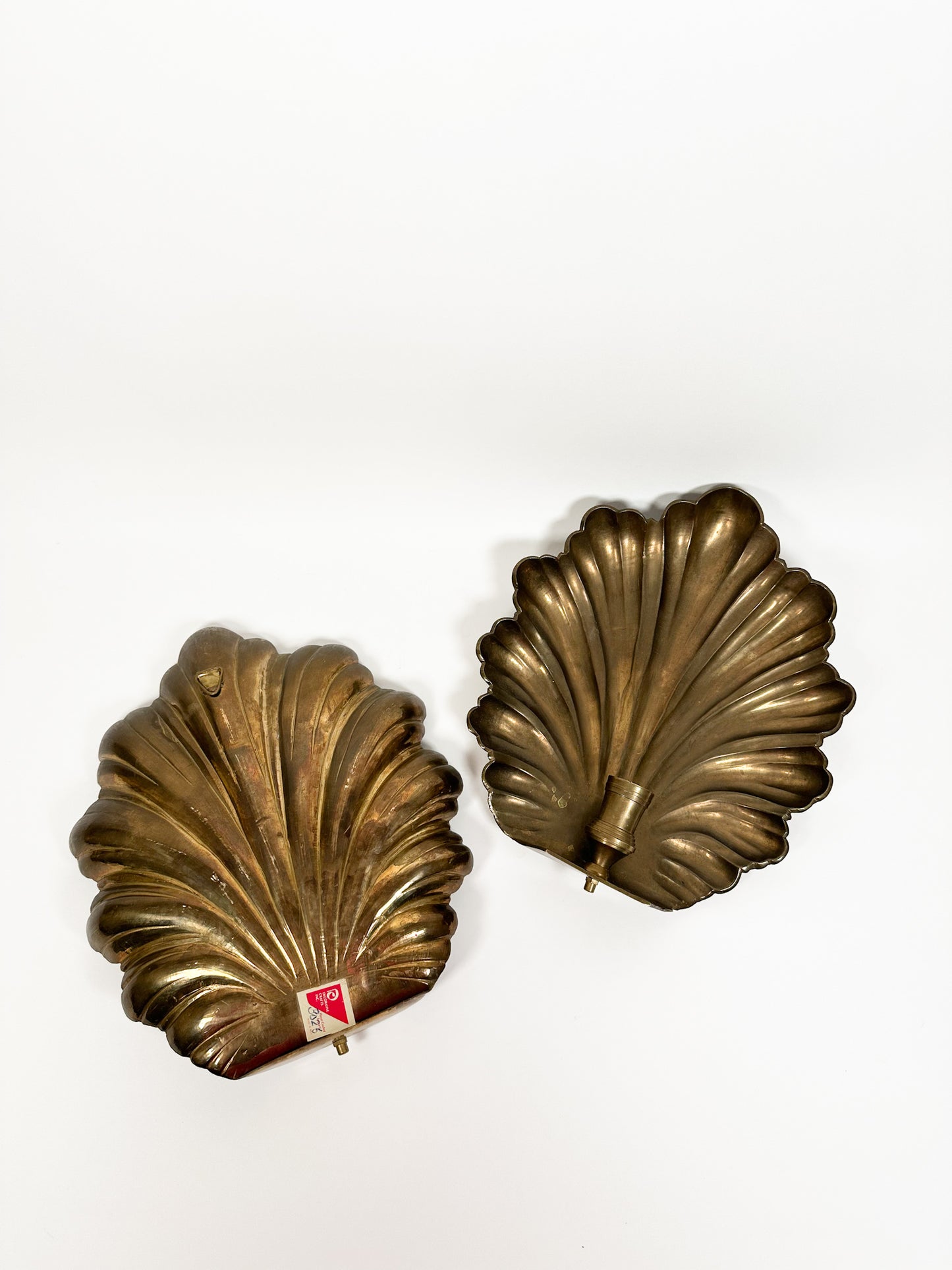 Large Brass Sconce Set