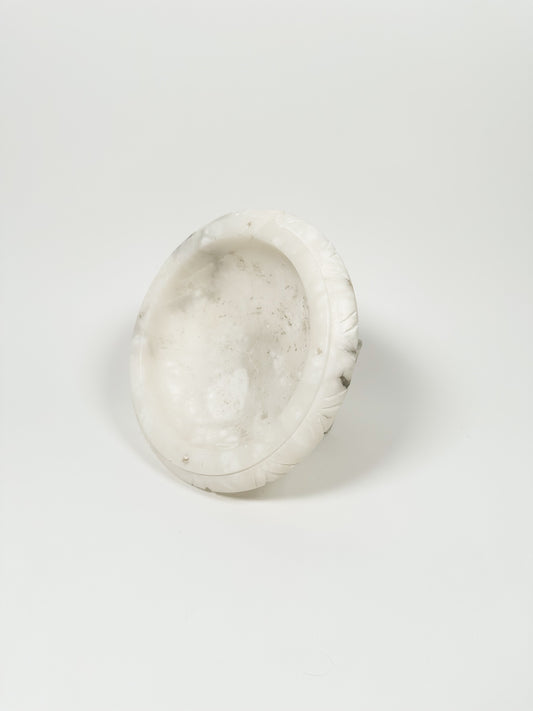 Vintage Alabaster Pedestal Bowl