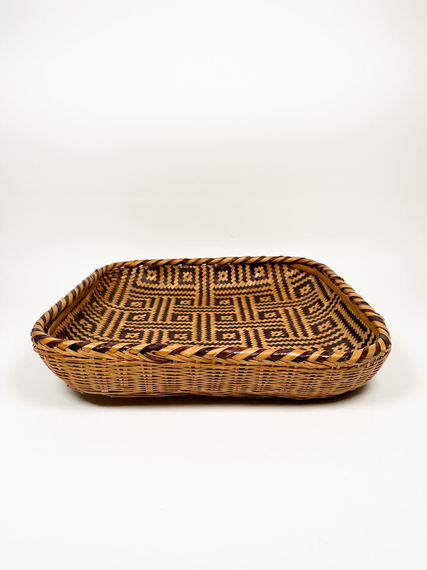 Burgundy Wicker Basket