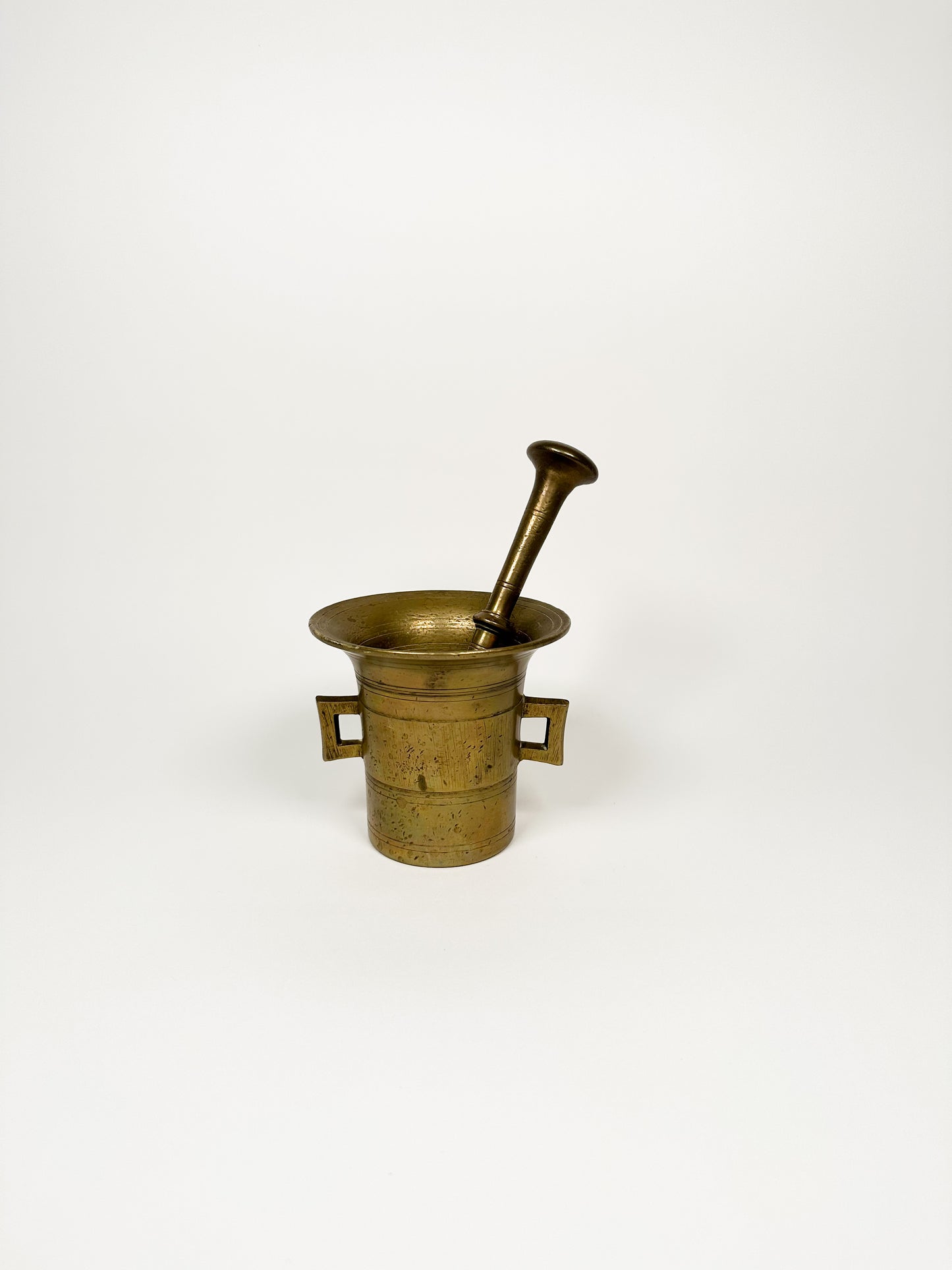 Large Brass Mortar & Pestle