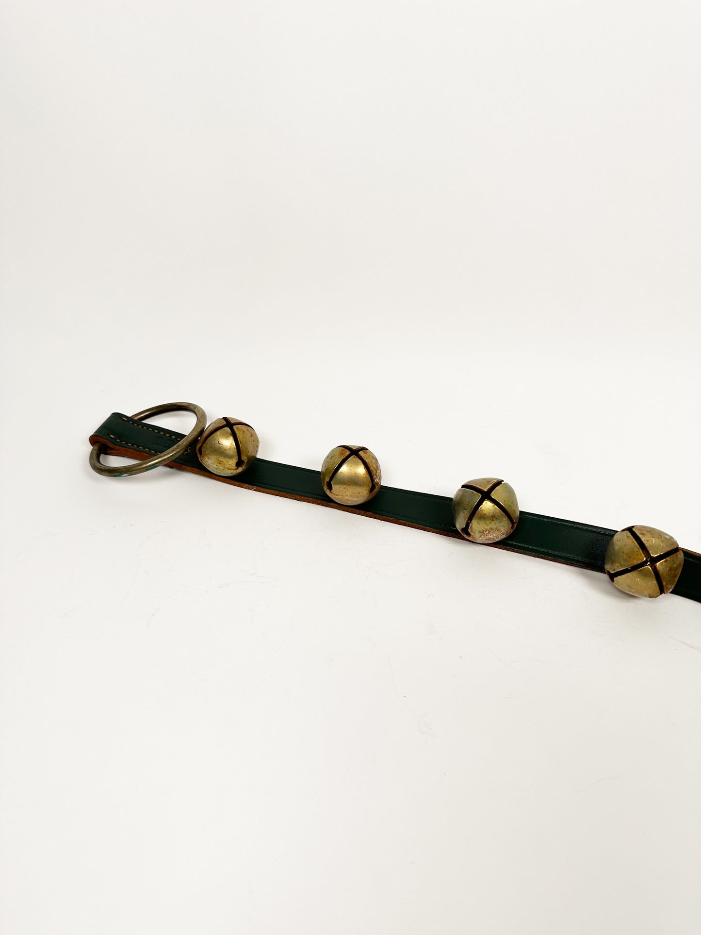Vintage Brass & Leather Sleigh Bells