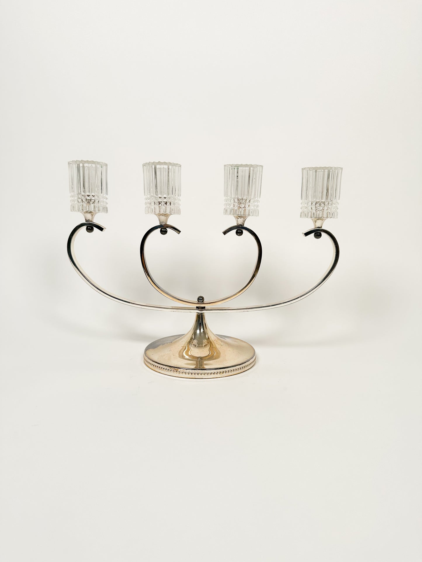 Metal & Glass Candle Holder