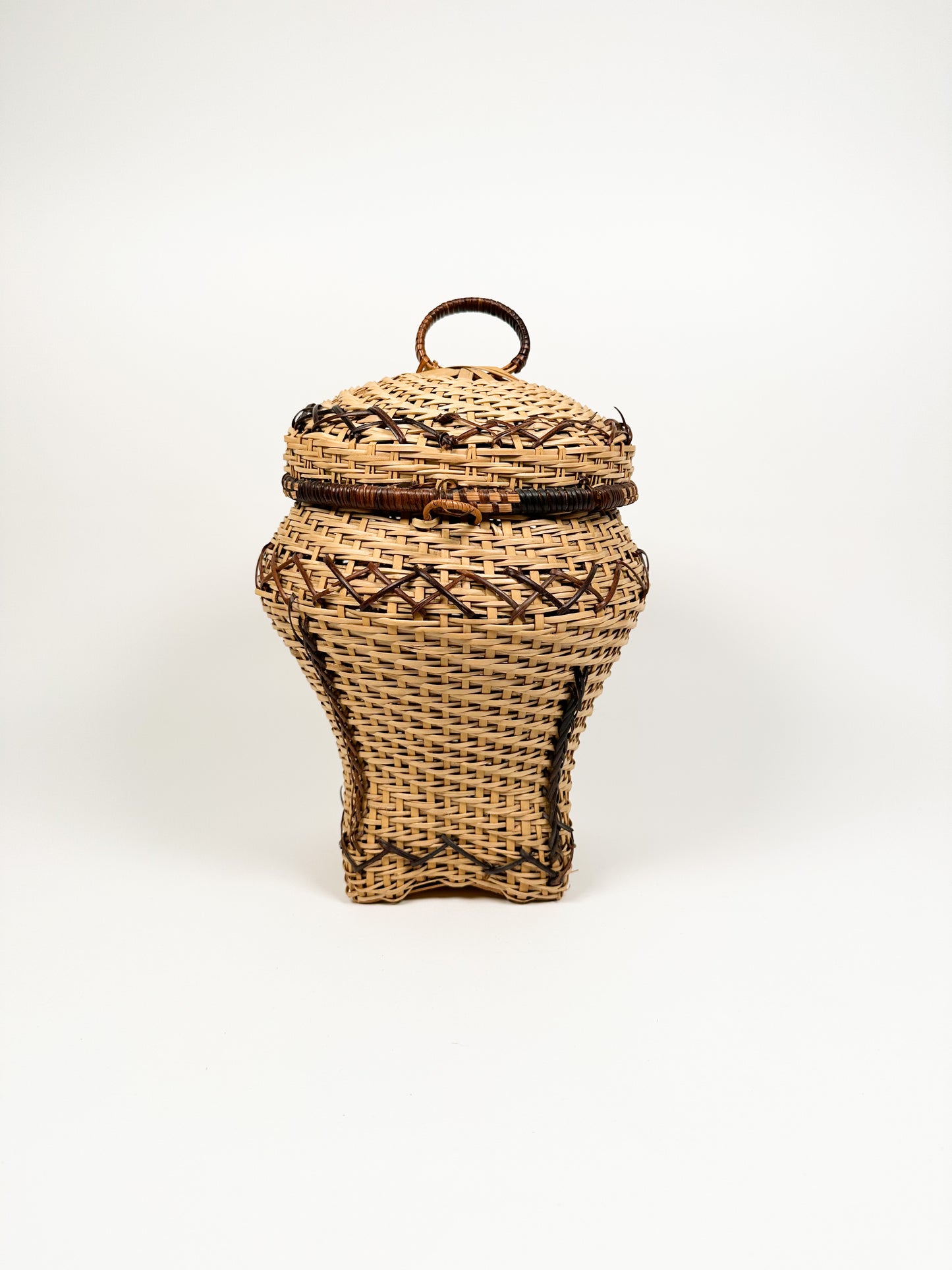 Lidded Wicker Basket