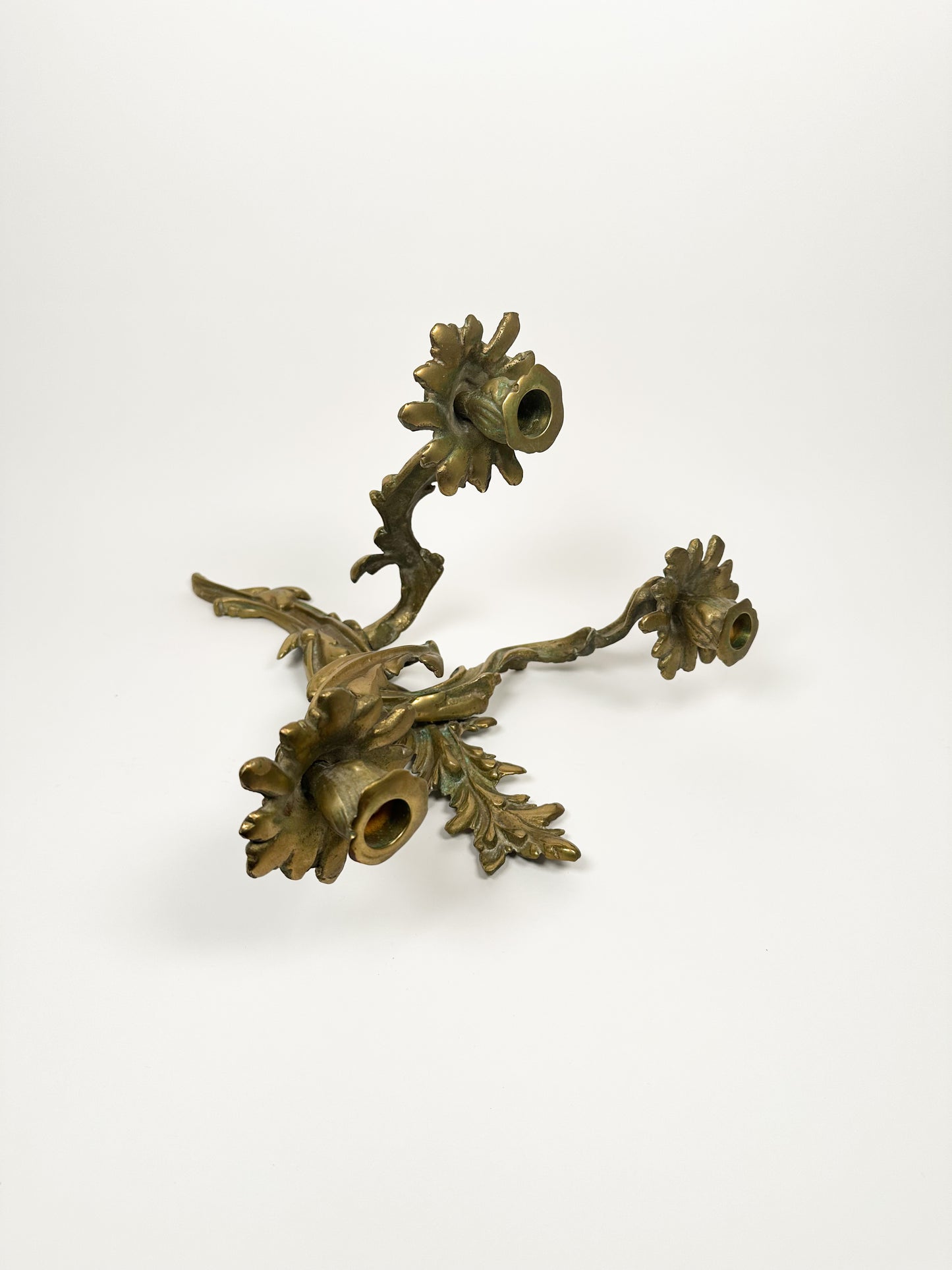 Large Vintage Solid Brass Sconces