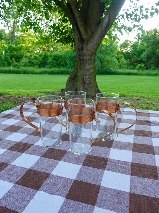 Vintage Copper Cup Set