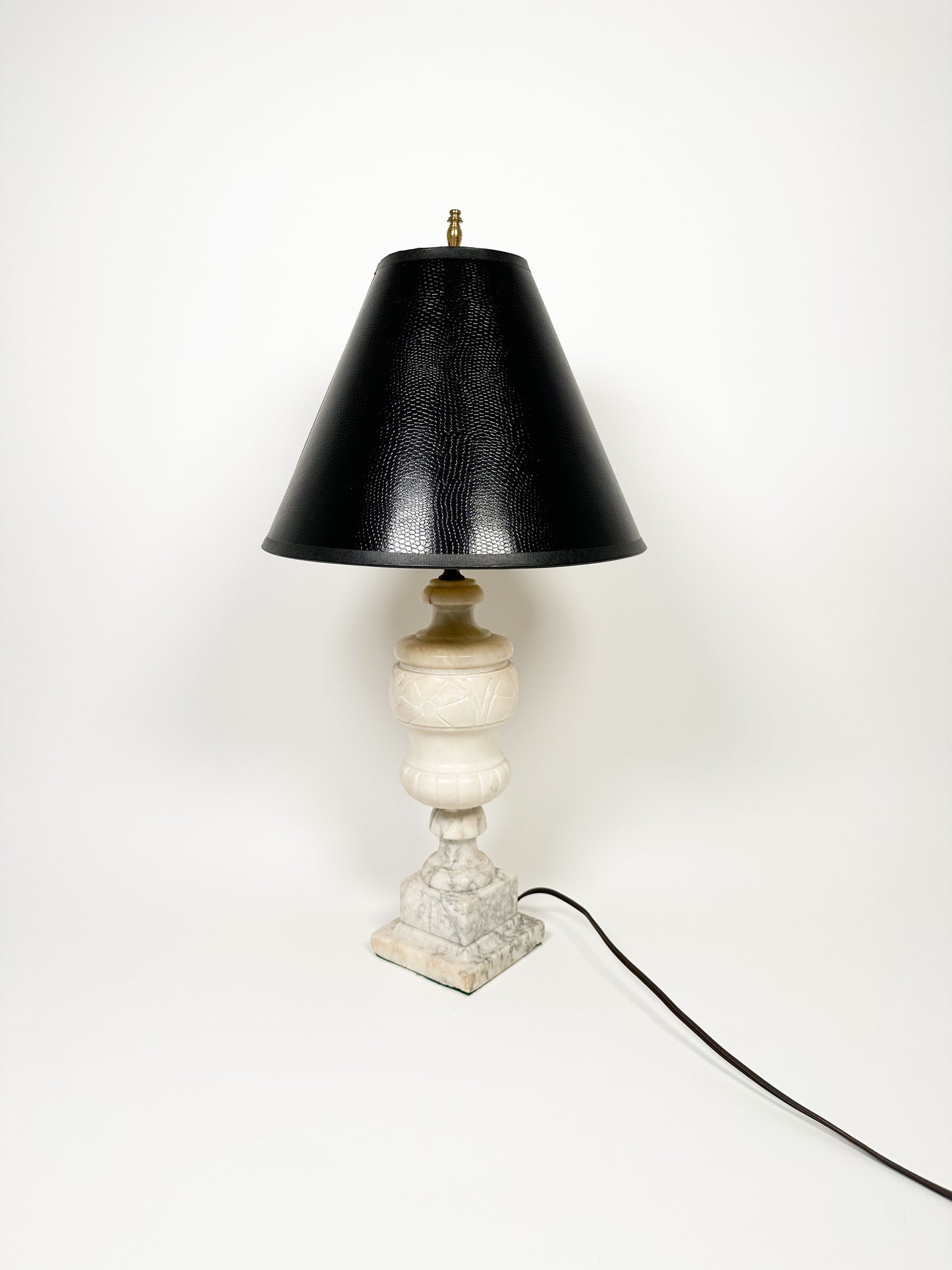 Vintage Marble Table Lamp with Shade