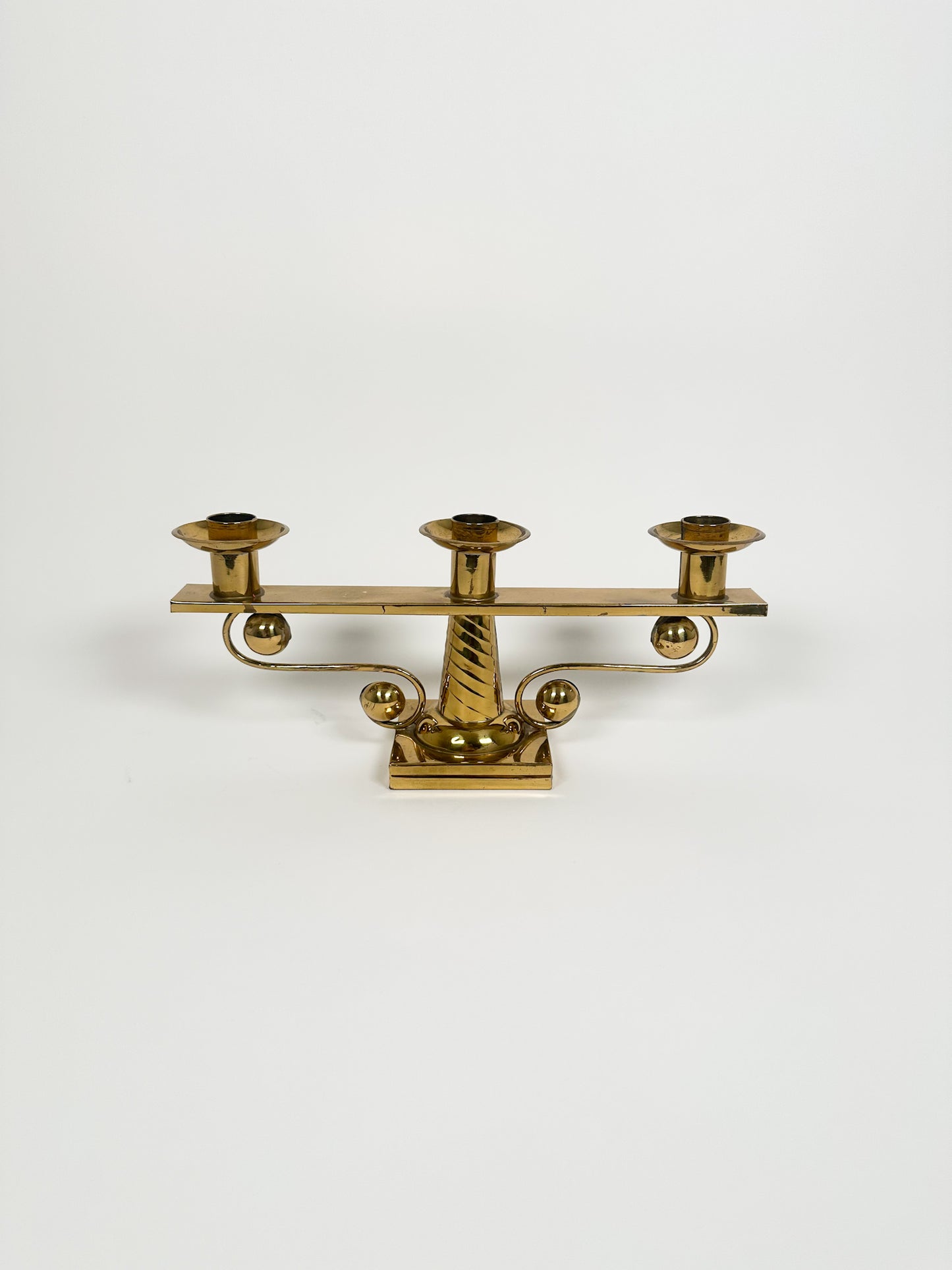 Vintage Brass Mexican Handmade Candelabra