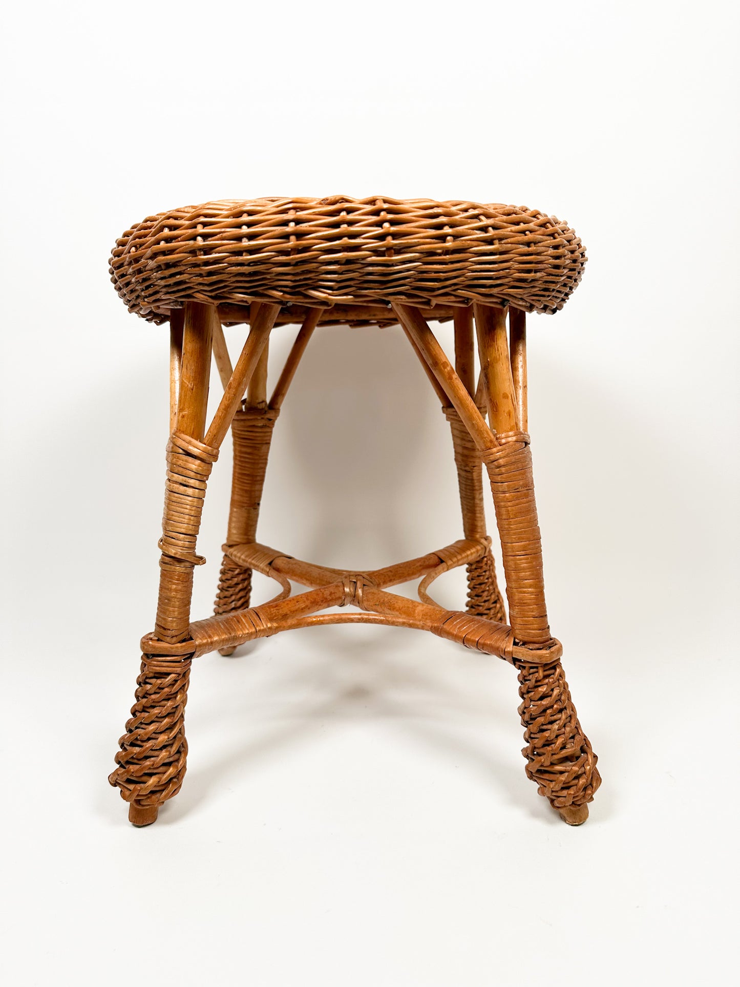 Vintage Rattan Stool