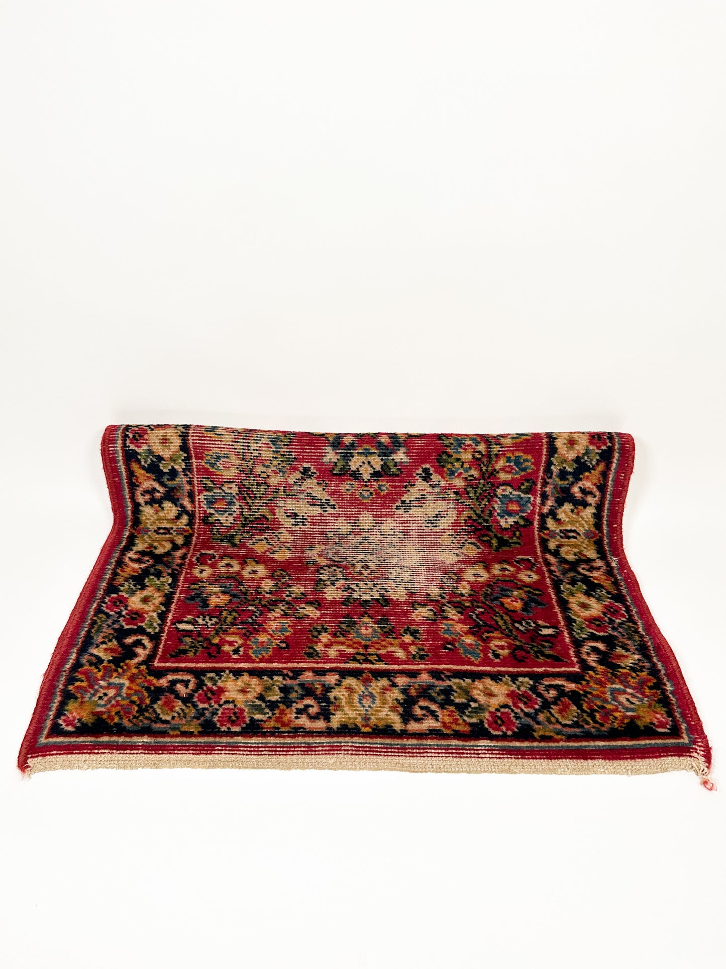 Vintage Burgundy Hand Knotted Rug