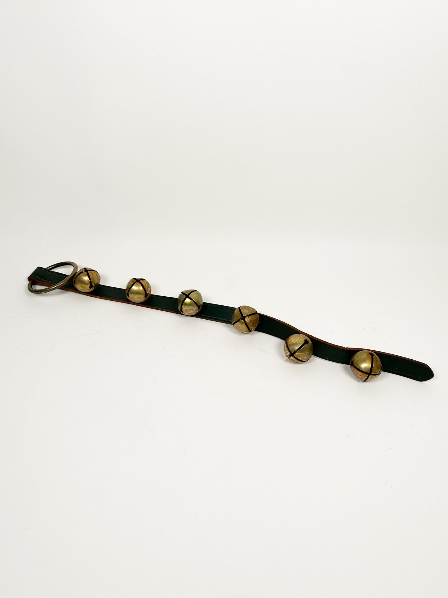 Vintage Brass & Leather Sleigh Bells