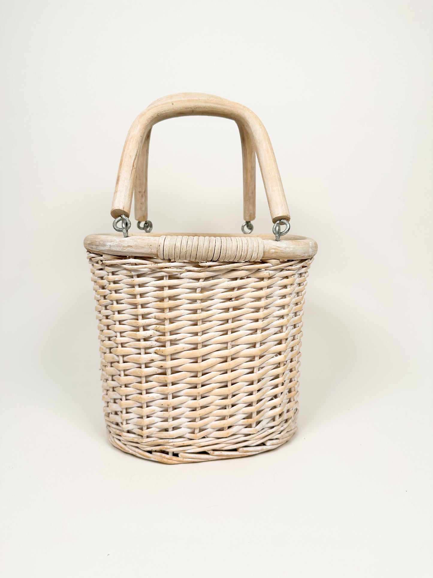 Vintage White Wicker Handbag