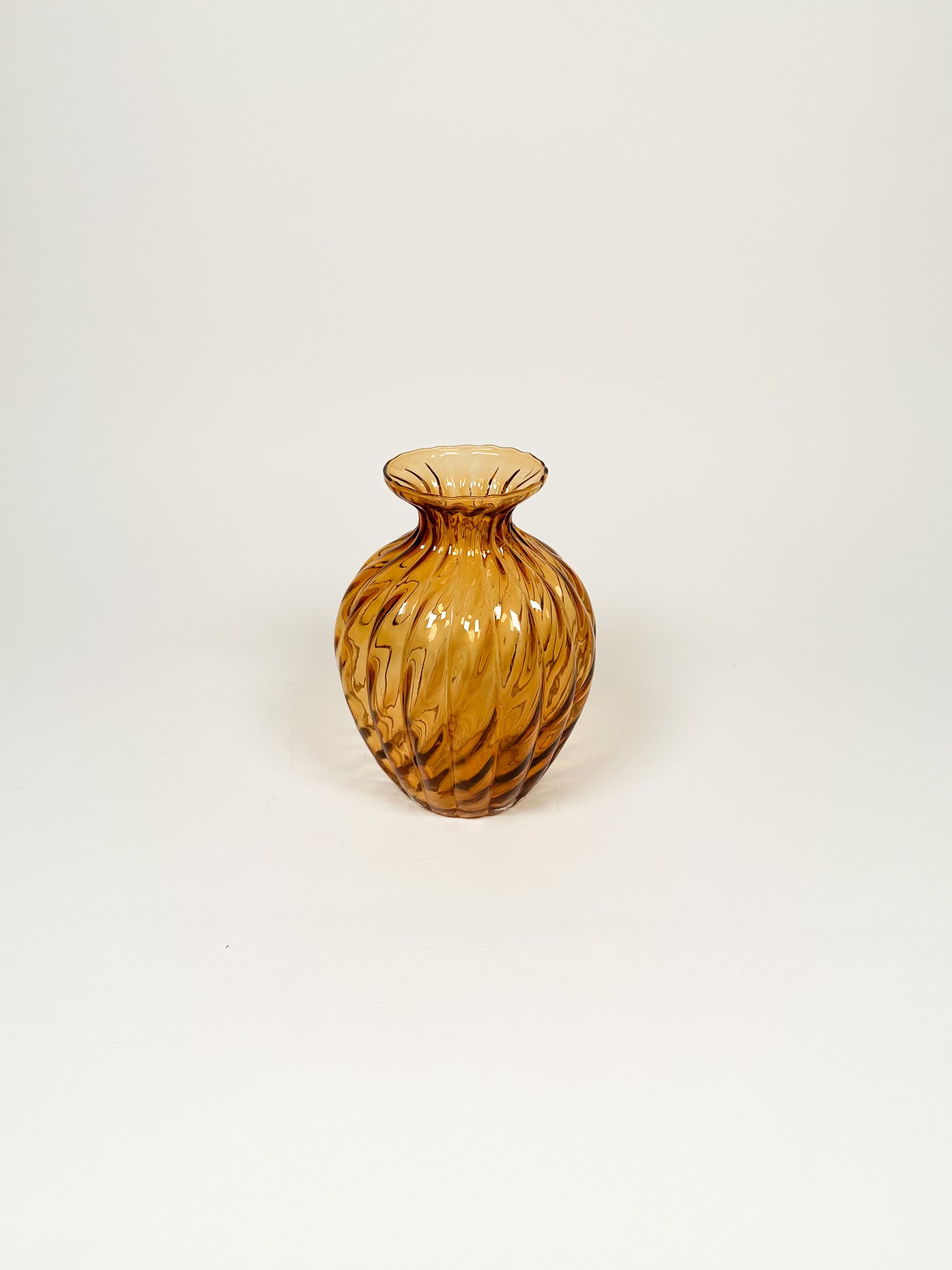 Petite Amber Swirl Vase