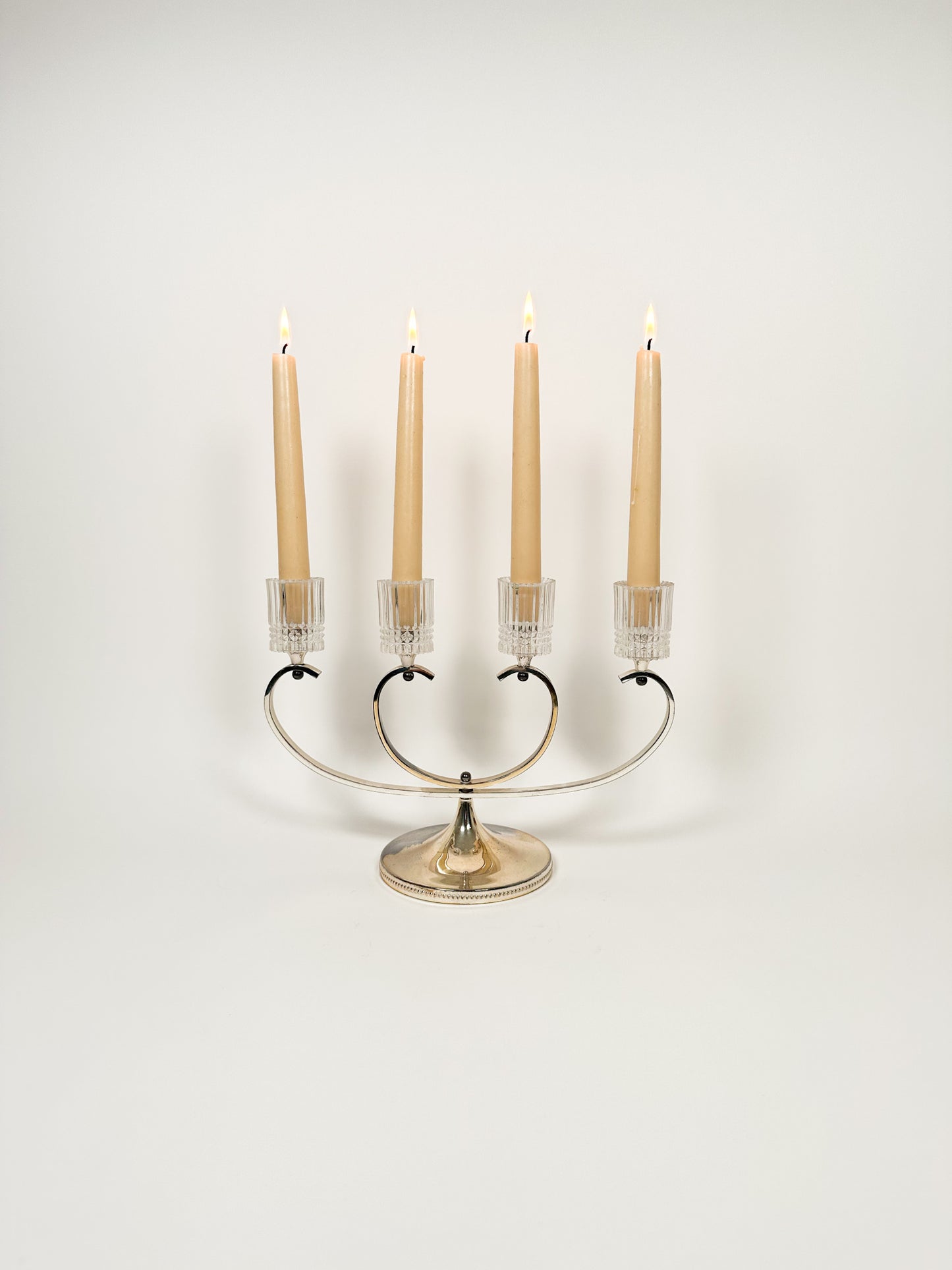 Metal & Glass Candle Holder