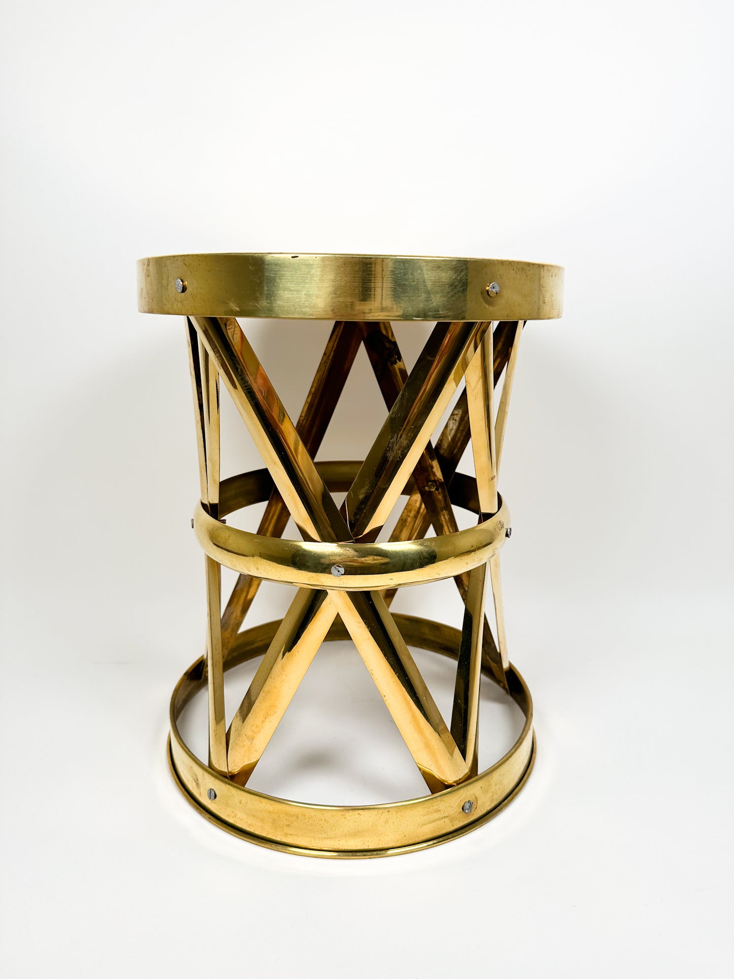 Vintage Brass Side Tables