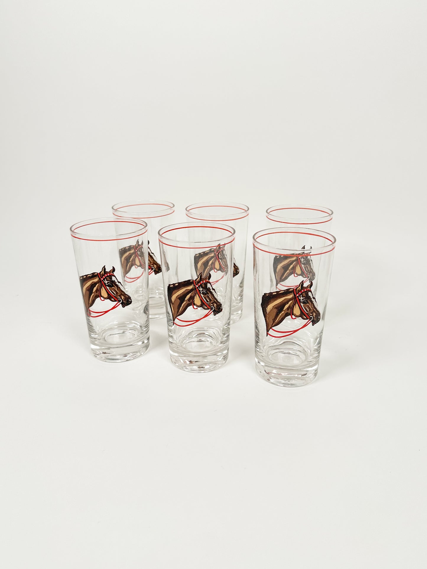Mid Century Horse Drinking Glasses