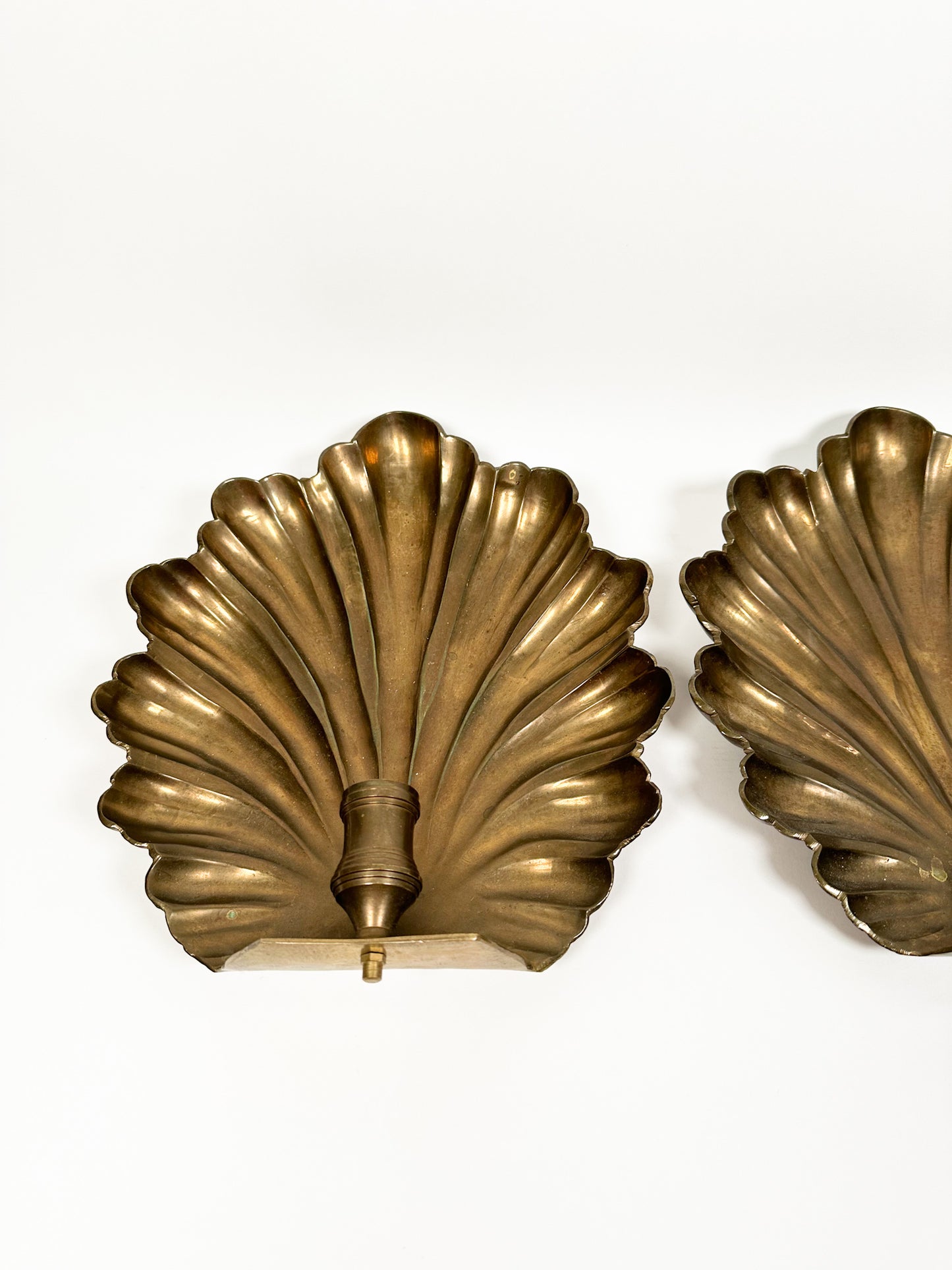 Large Brass Sconce Set