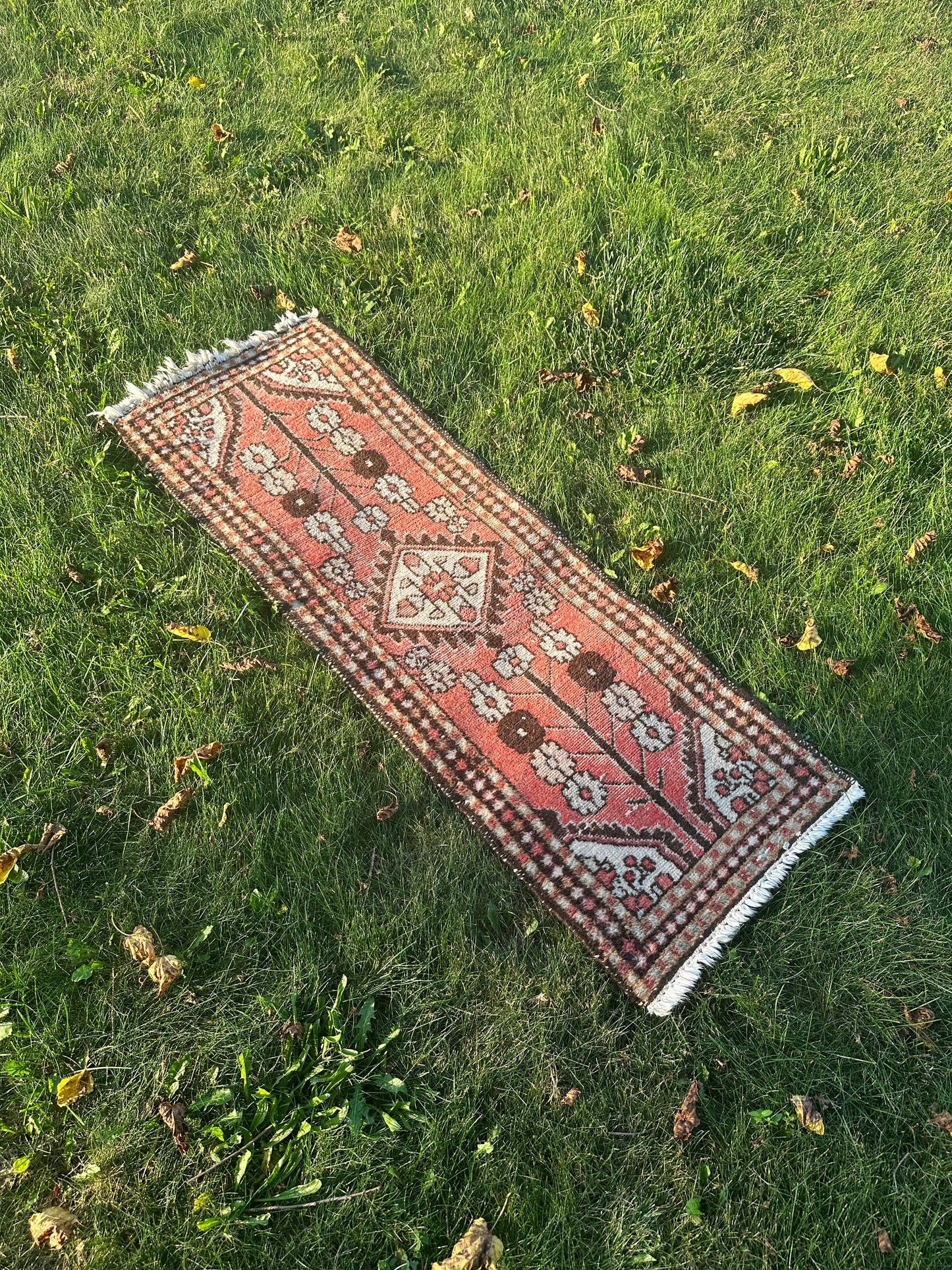 Vintage Woven Runner Rug - 5’ x 2.5’