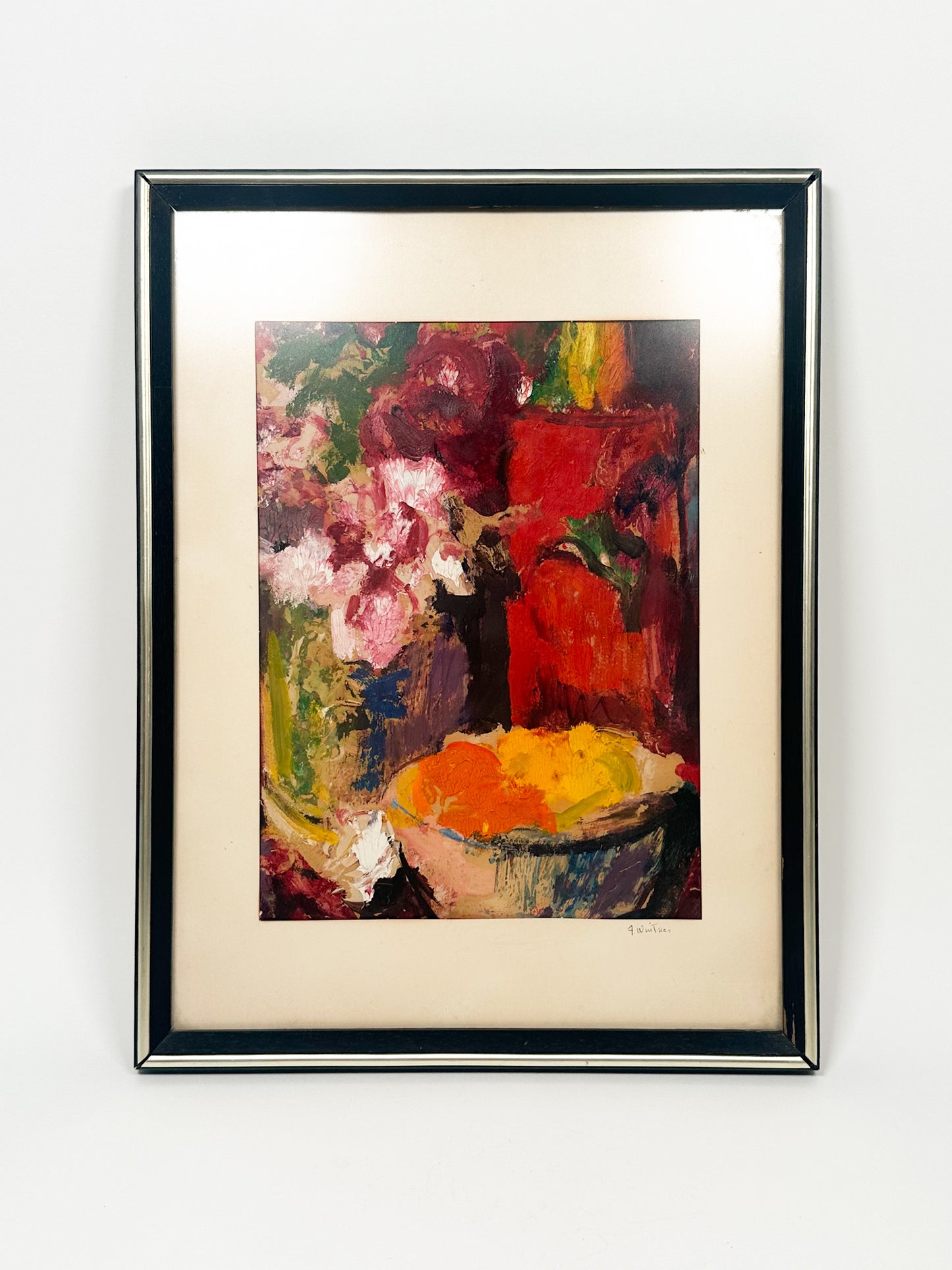 Framed Still Life Oil Painting