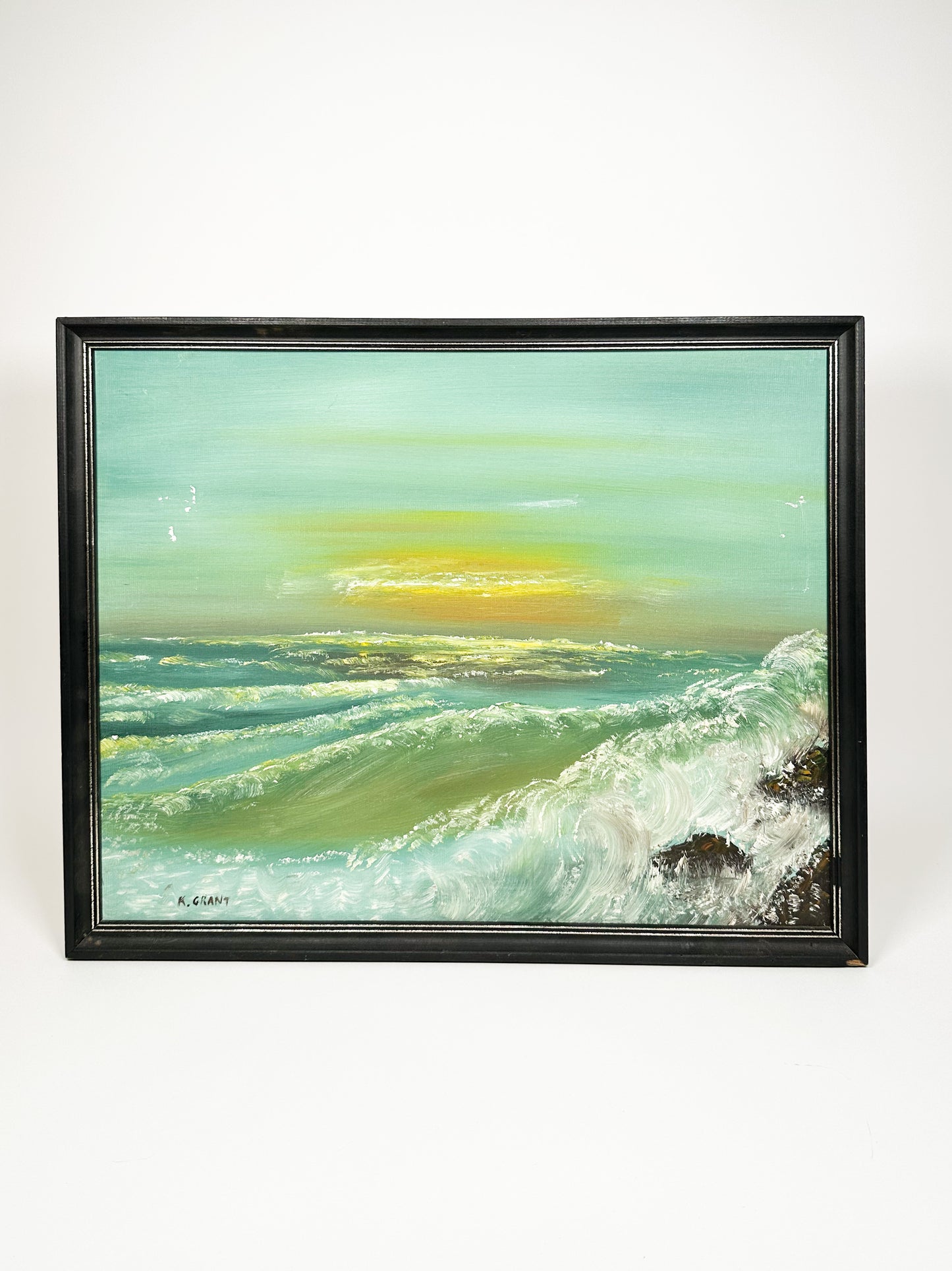 Blue Green Seascape Painting