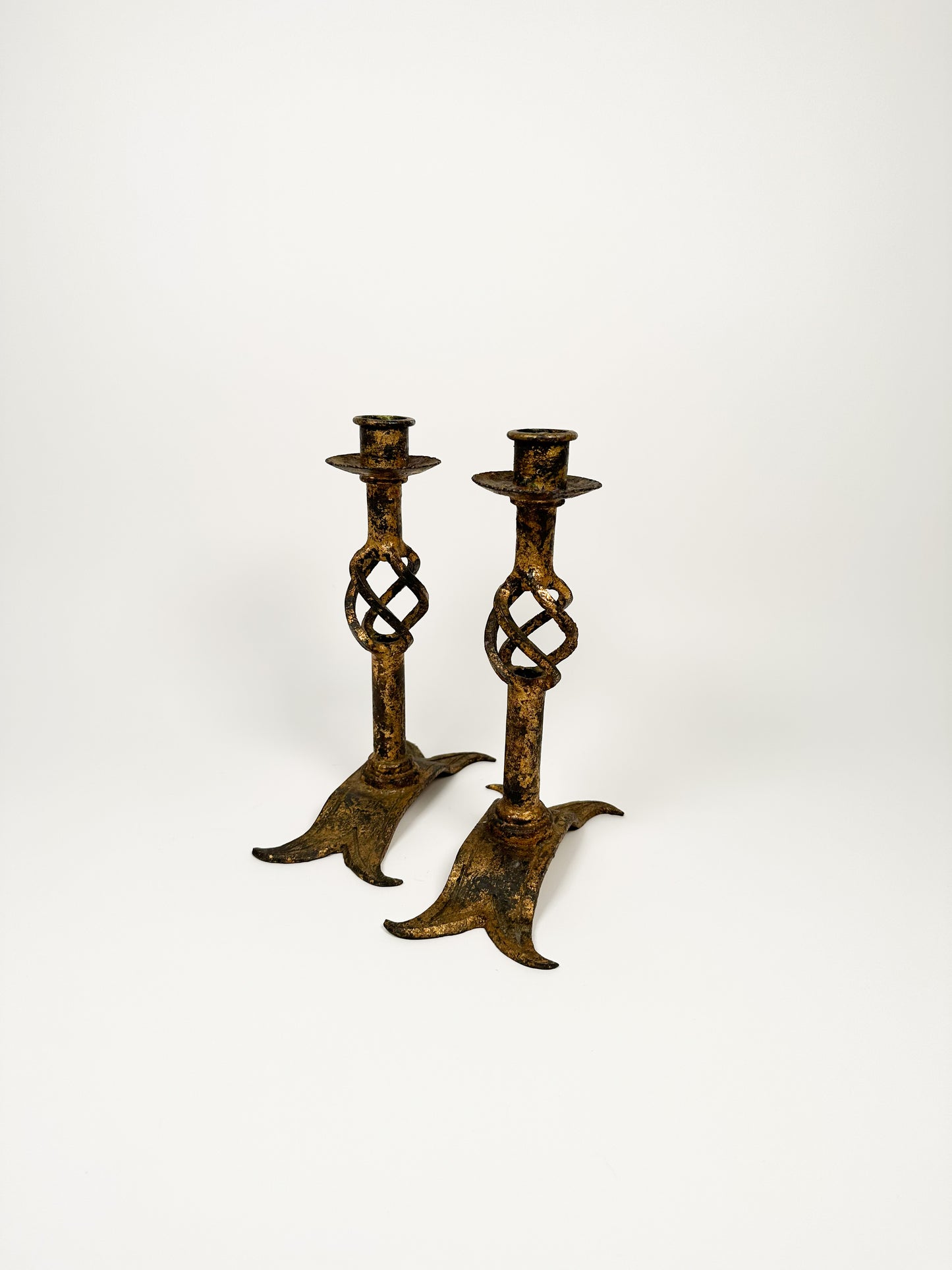 Vintage Metal Candle Holders