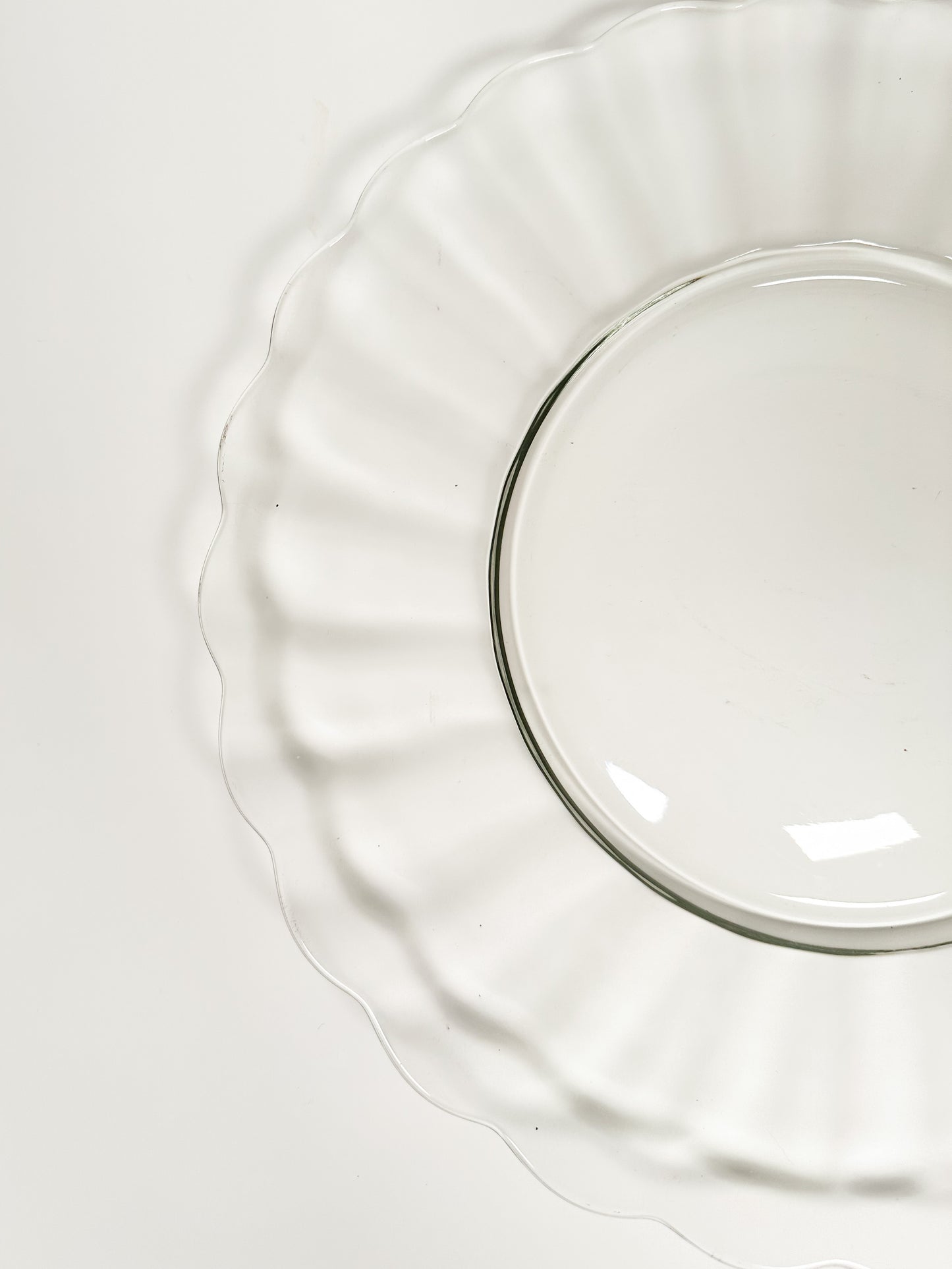 Large Scalloped Glass Serving Plate