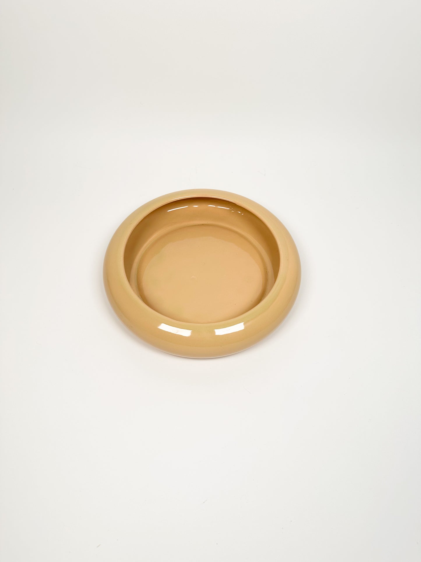 Tan Round Ceramic Bowl